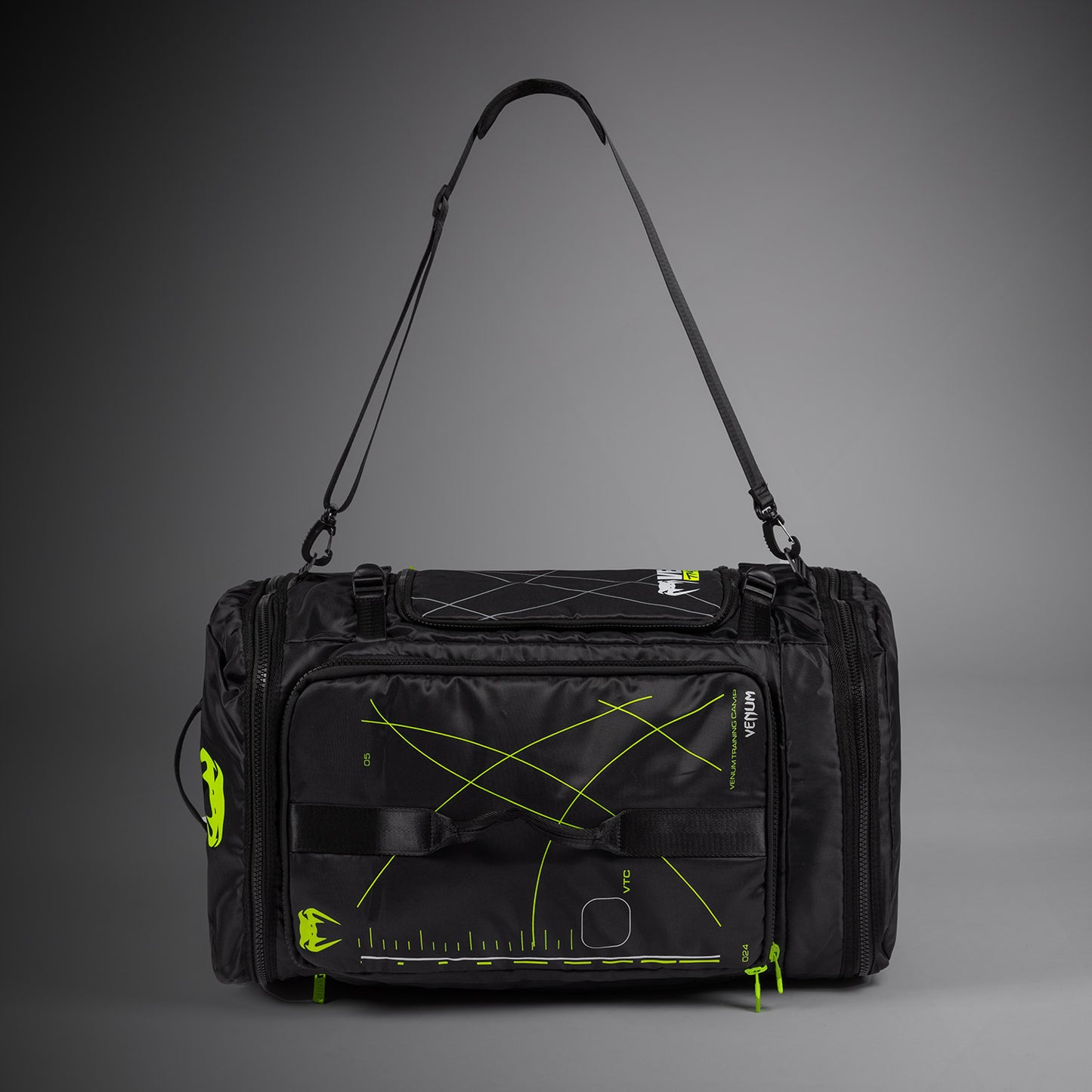 Venum Training Camp 4.0 Sports Bag - Black/Neon Green