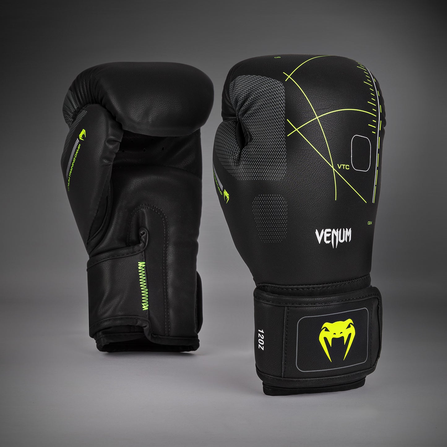 Venum Training Camp 4.0 Boxing Gloves - Black/Neon Green