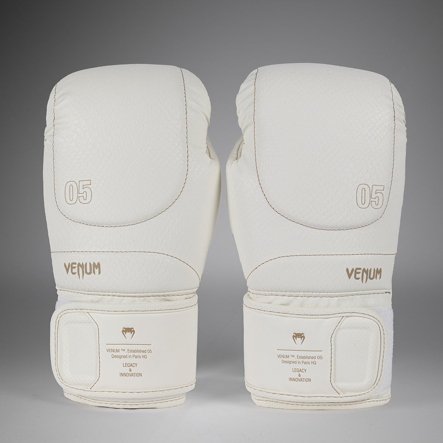 Venum Impact Evo Scales Boxing Gloves - Ivory