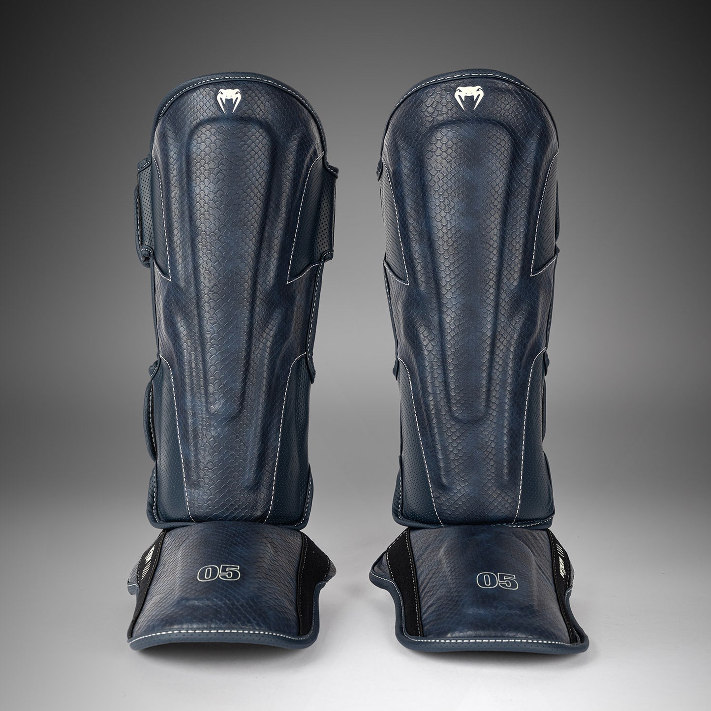 Venum Impact Evo Scales Shinguards - Midnight Blue