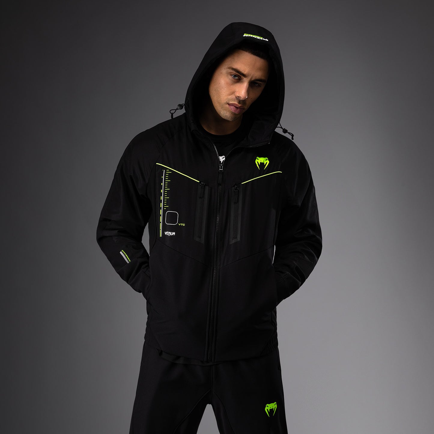 Venum Training Camp 4.0 Track Jacket - Black/Neon Green