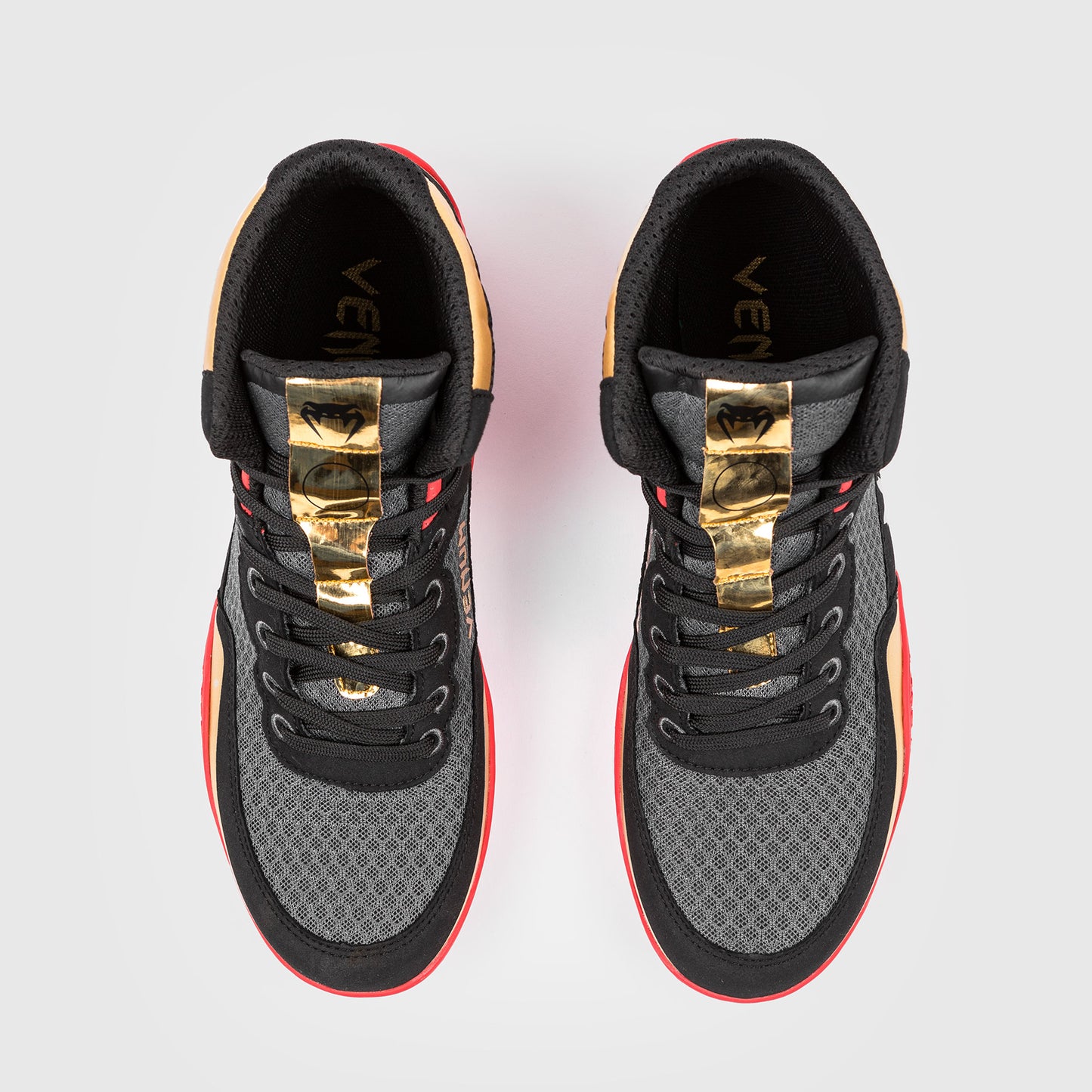 Venum Elite Wrestling Shoes - Black/Gold/Red