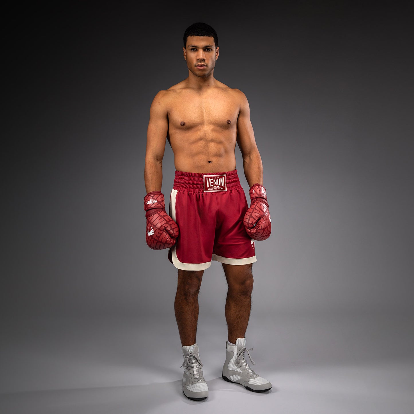 Venum Classic Boxing Shorts – Ruby Red/Ivory