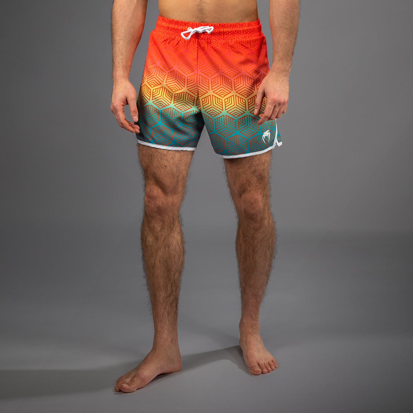 Venum Octane Board Shorts - Sunset Orange/Sky Blue
