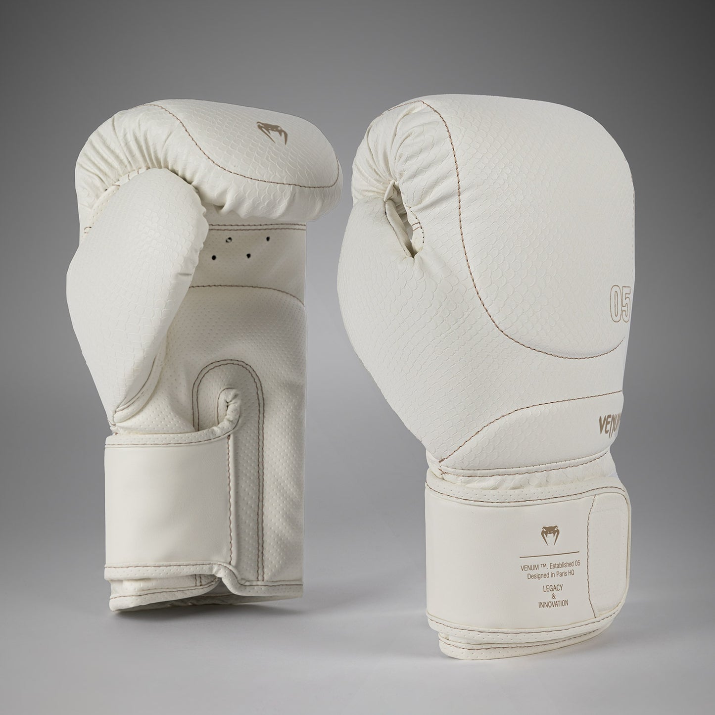 Venum Impact Evo Scales Boxing Gloves - Ivory