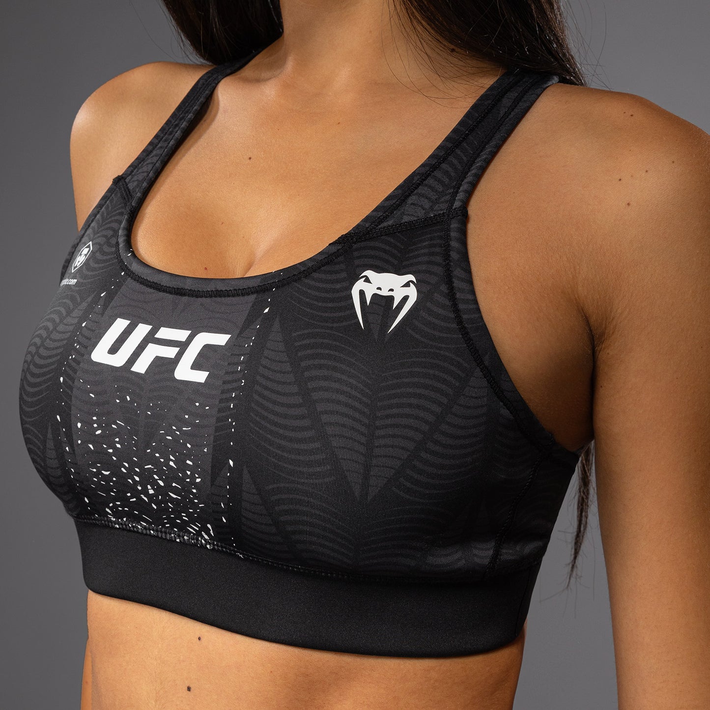 Women's UFC Zenith by Venum Black Authentic Fight Night Sports Bra