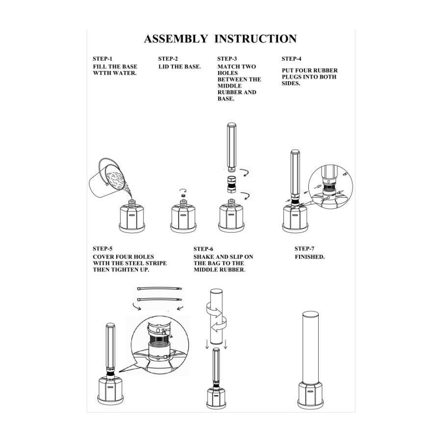 Venum Flex Standing Punching Bag-Black/White