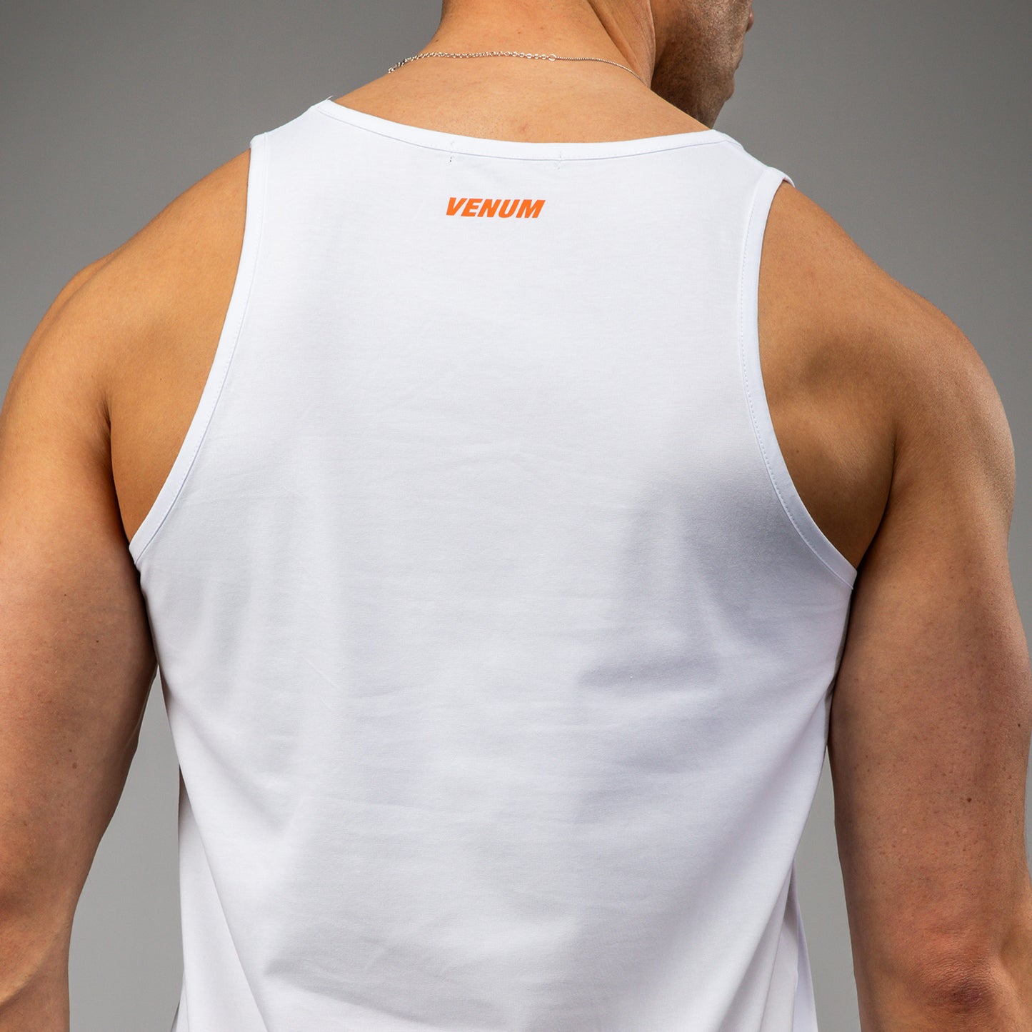 Venum Echo Tank Top - White/Orange Sunset