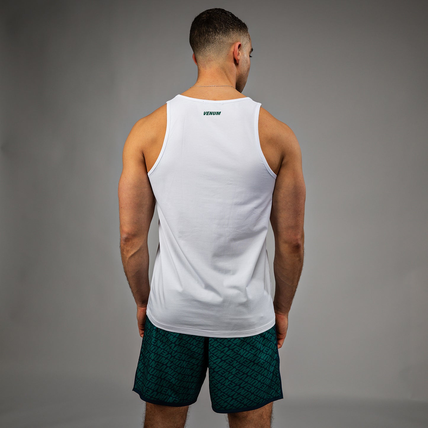 Venum Echo Tank Top - White/Emerald Green