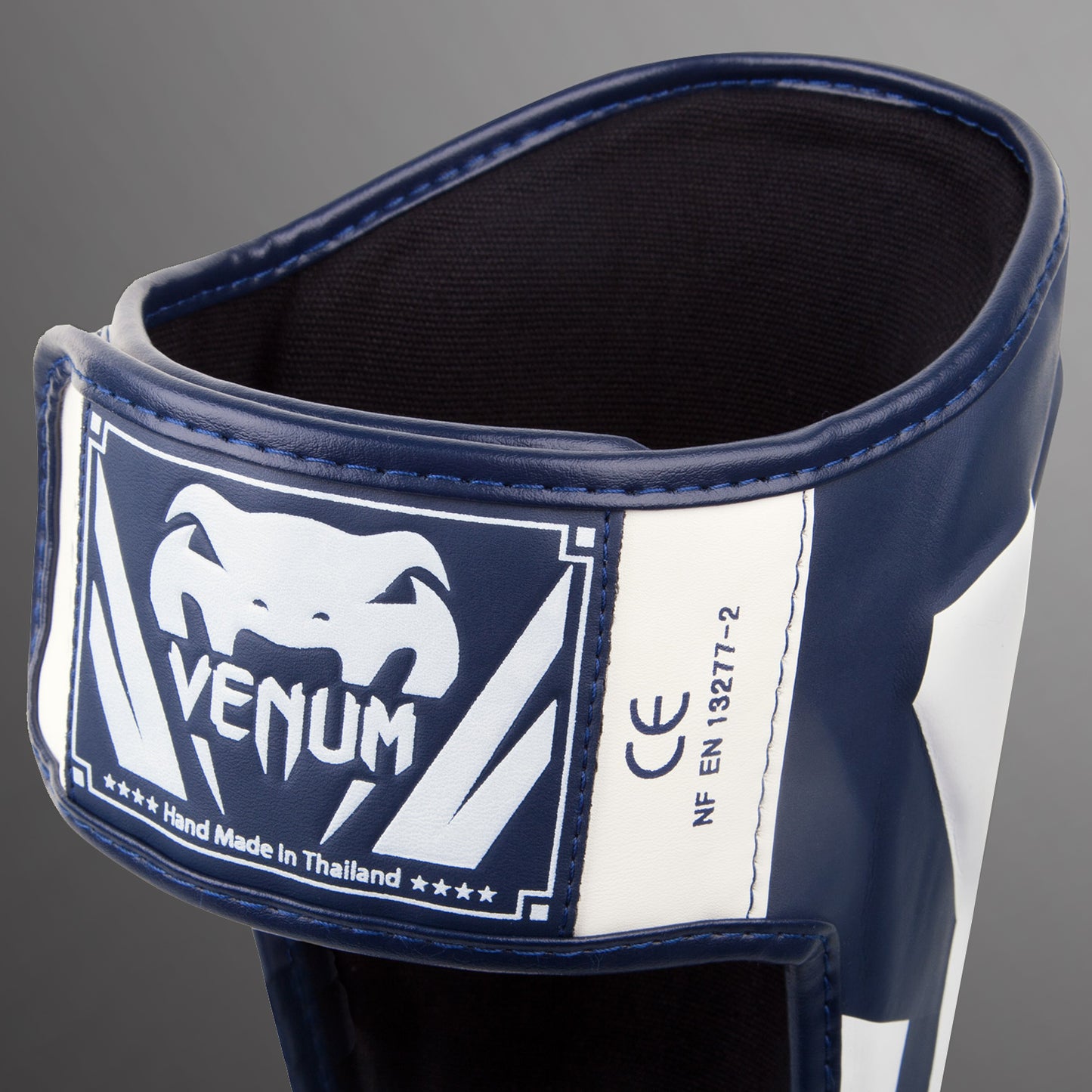 Venum Elite Standup Shin guards - White/Navy Blue