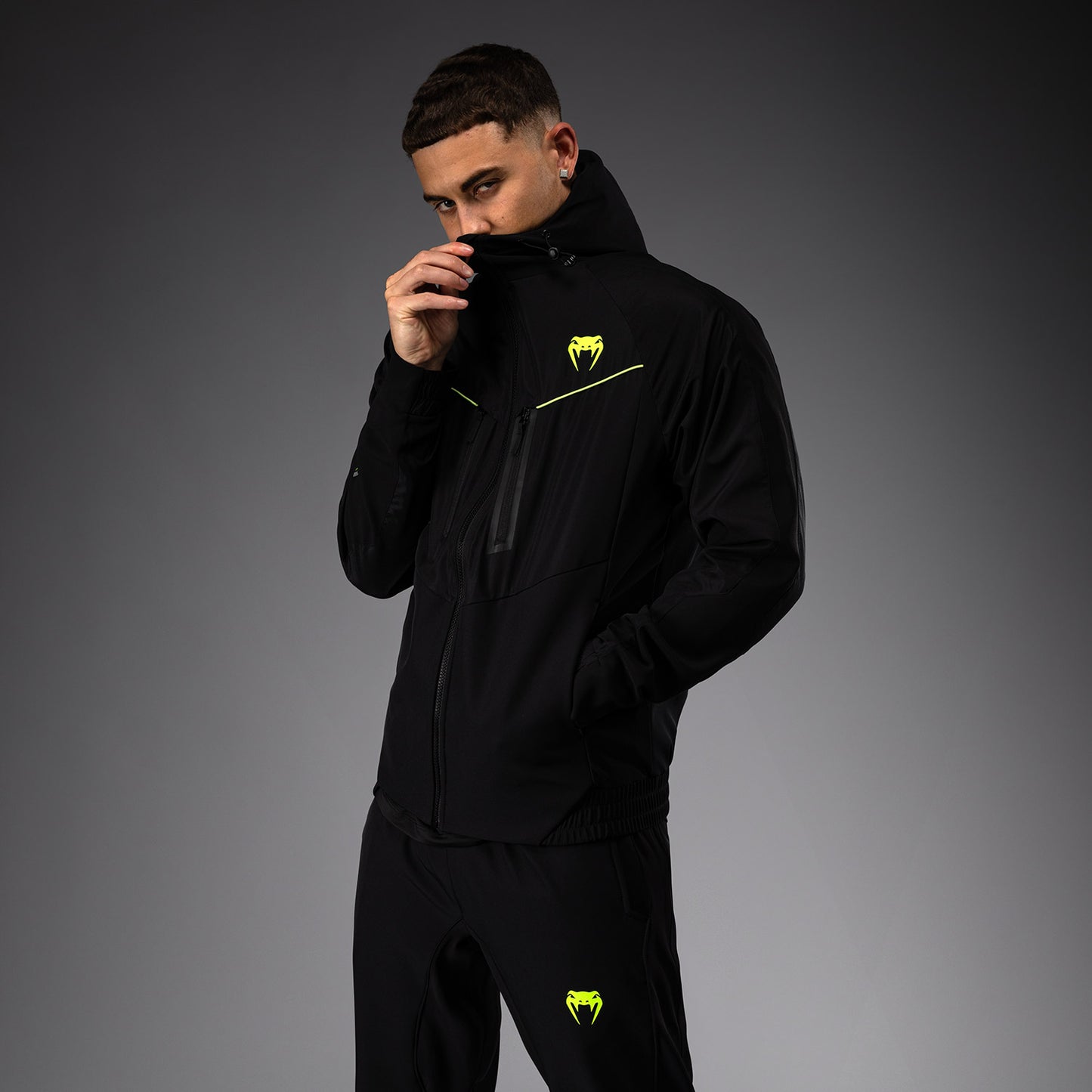 Venum Training Camp 4.0 Track Jacket - Black/Neon Green