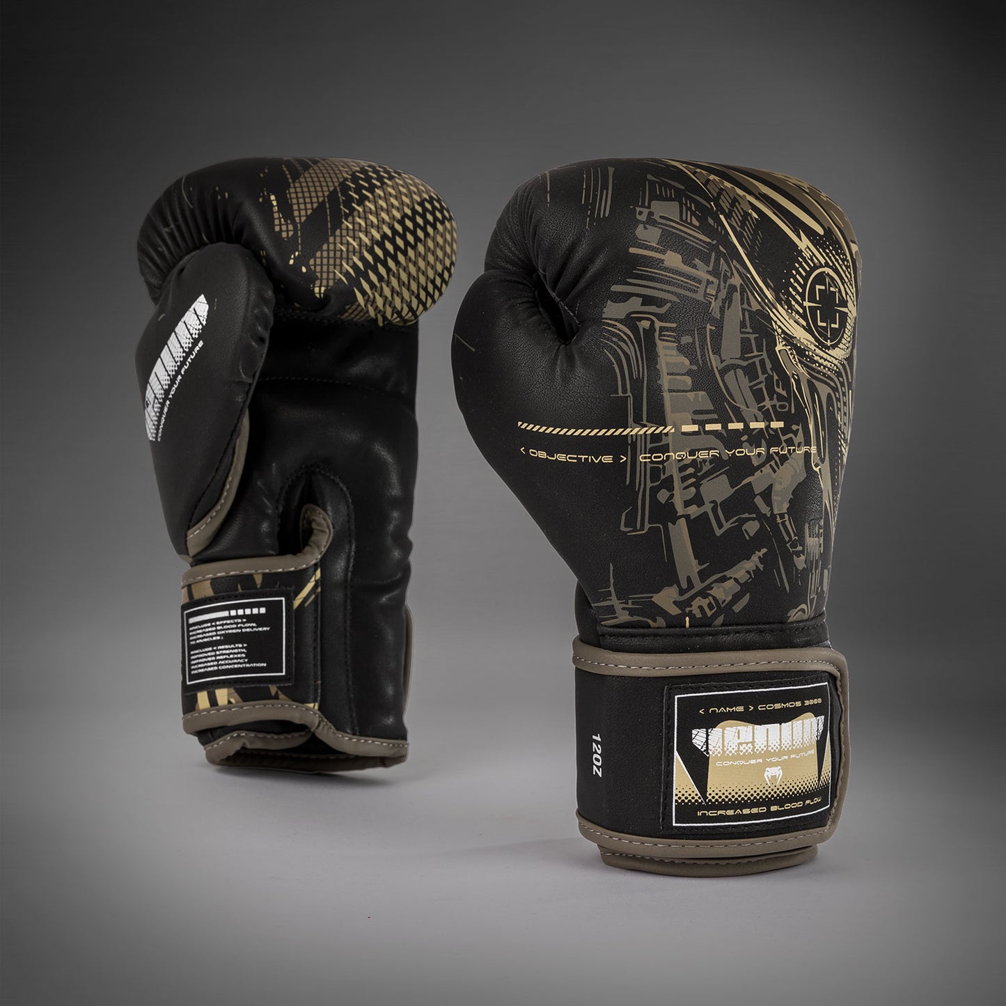 Venum Invader Boxing Gloves - Black/Sand
