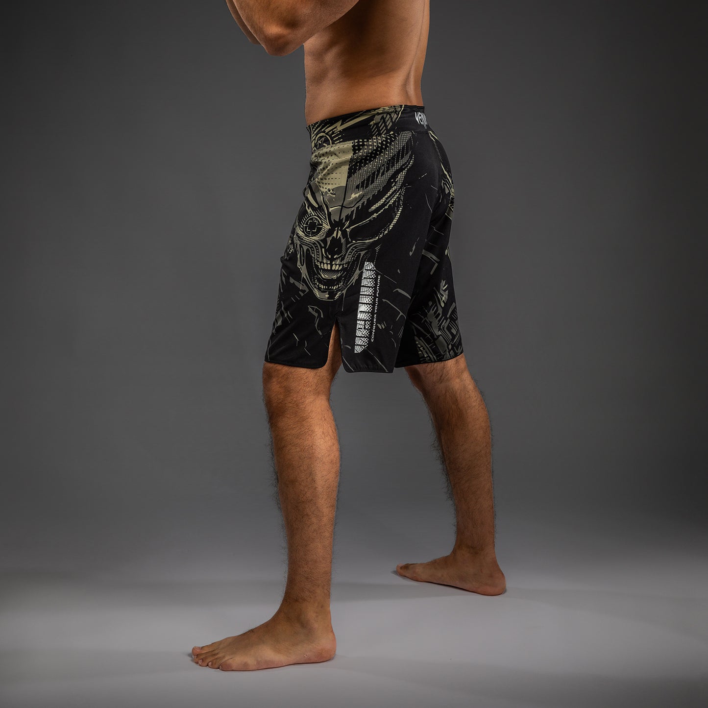 Venum Invader Fight Shorts - Black/Sand