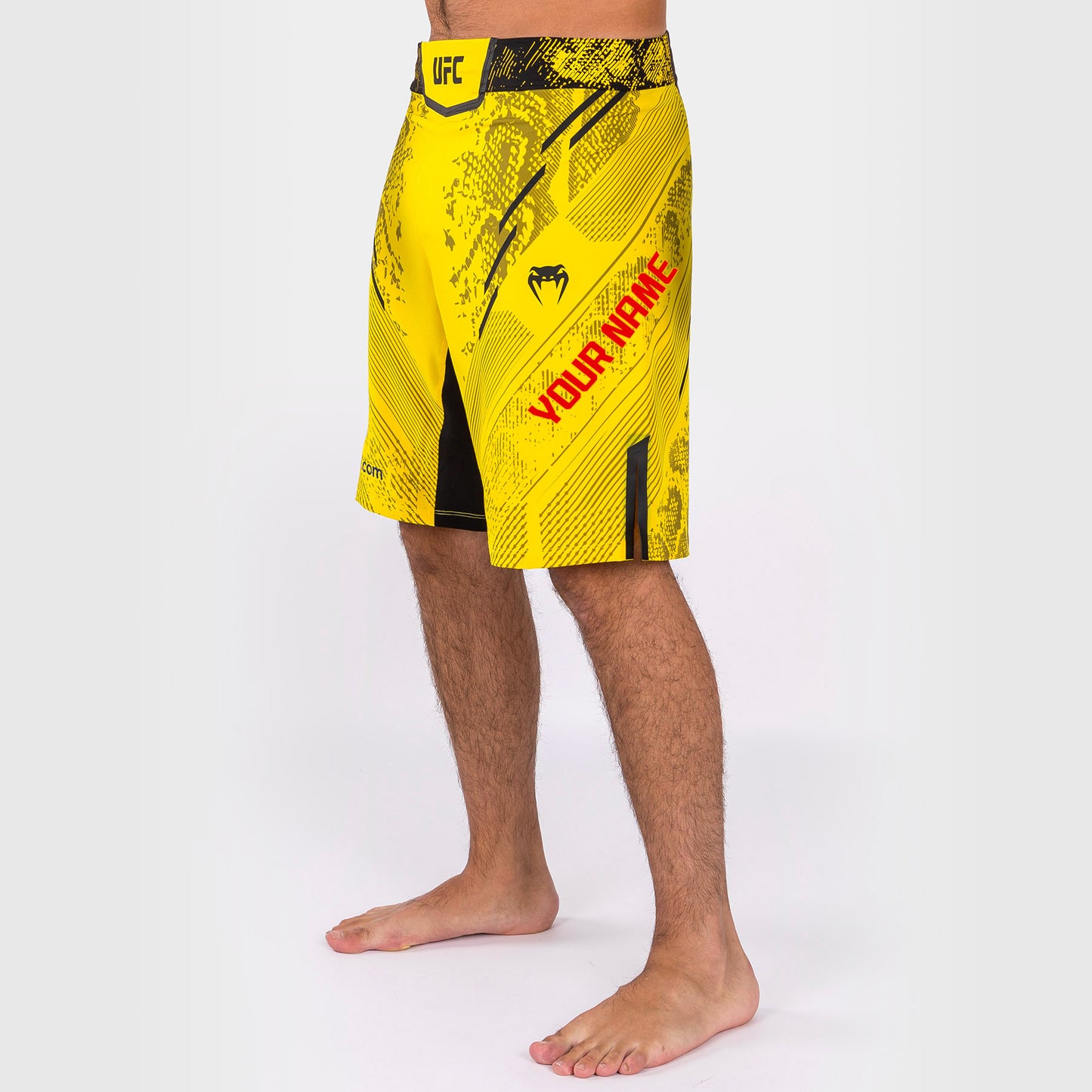 UFC Adrenaline by Venum Personalized Authentic Fight Night Men's Fight Short - Long Fit - Yellow