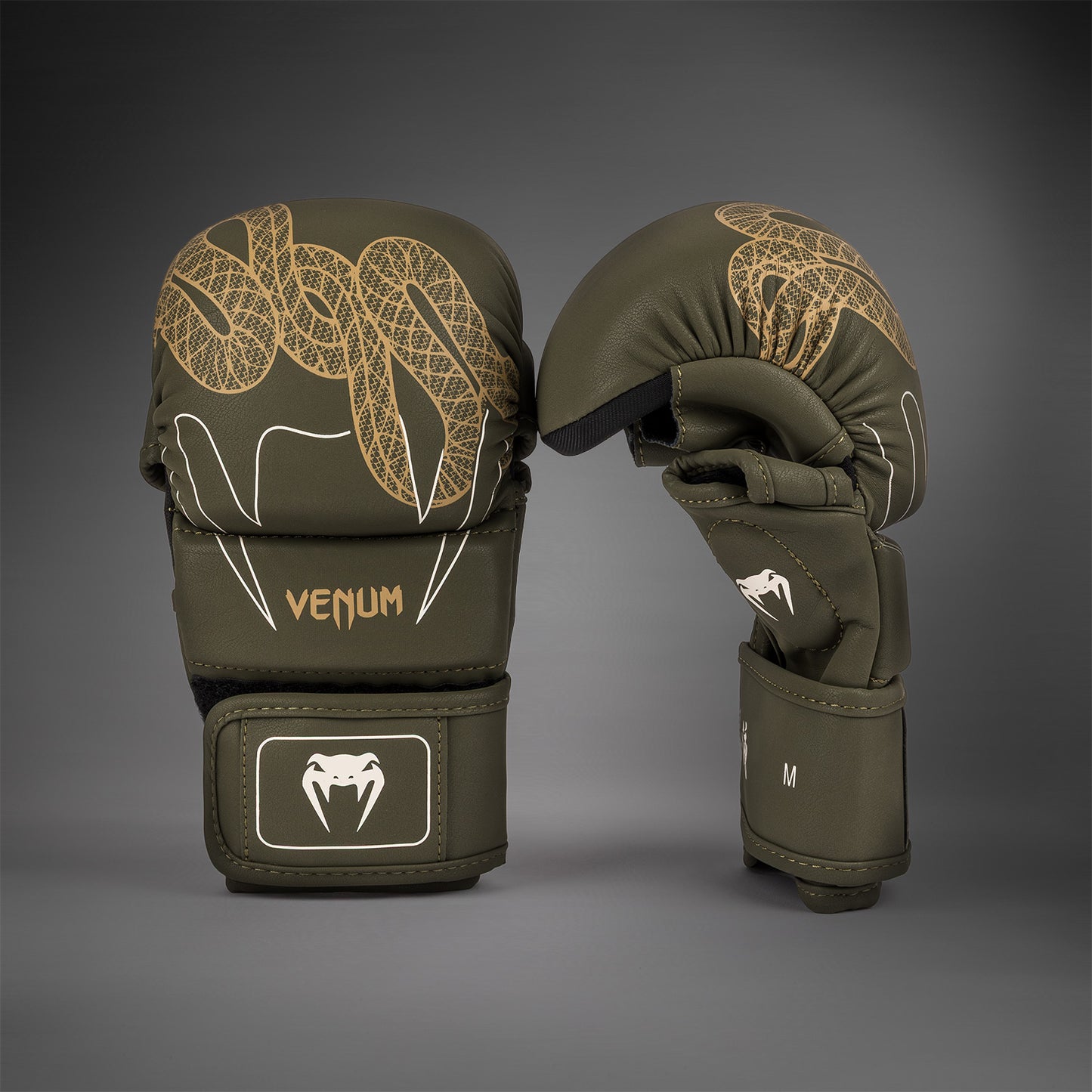 Venum Serpenti Sparring Gloves - Khaki/Bronze/Ivory