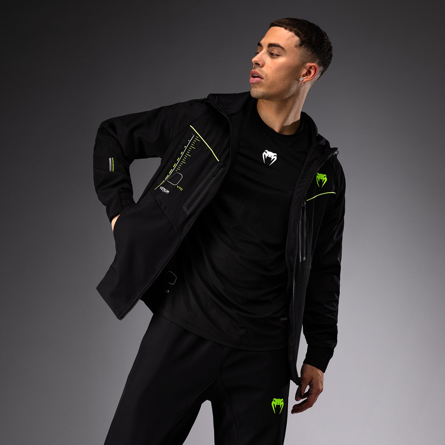 Venum Training Camp 4.0 Track Jacket - Black/Neon Green