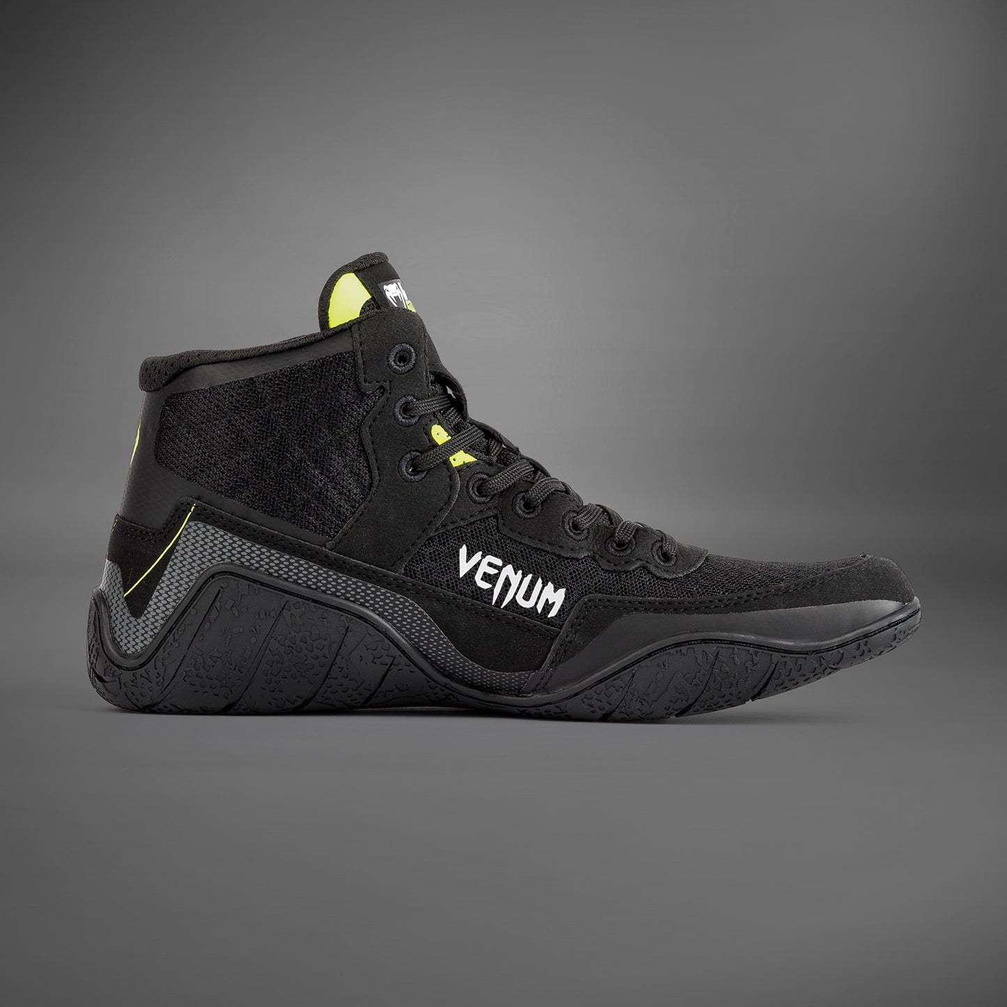 Venum Training Camp 4.0 Wrestling Shoes - Black/Neon Green