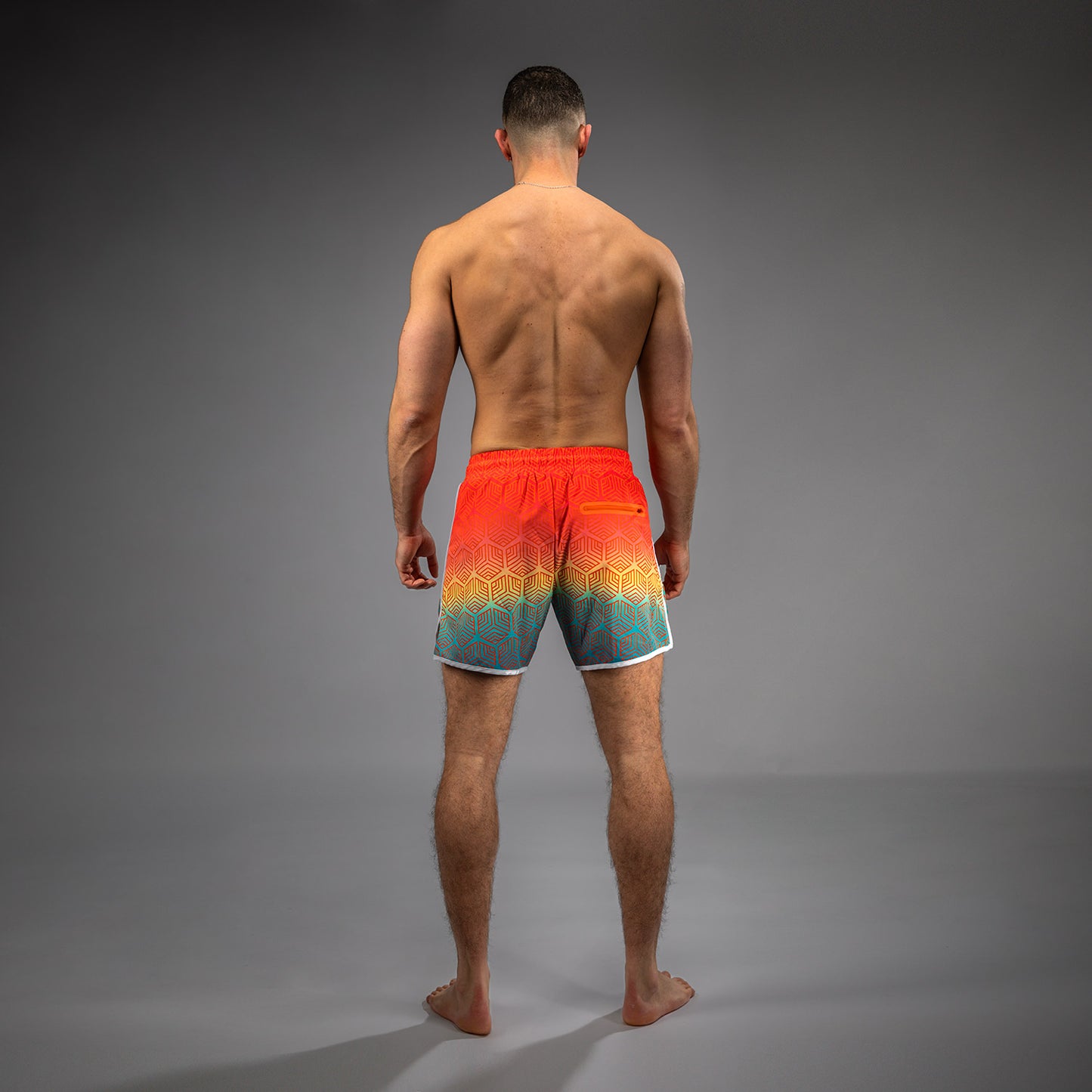 Venum Octane Board Shorts - Sunset Orange/Sky Blue