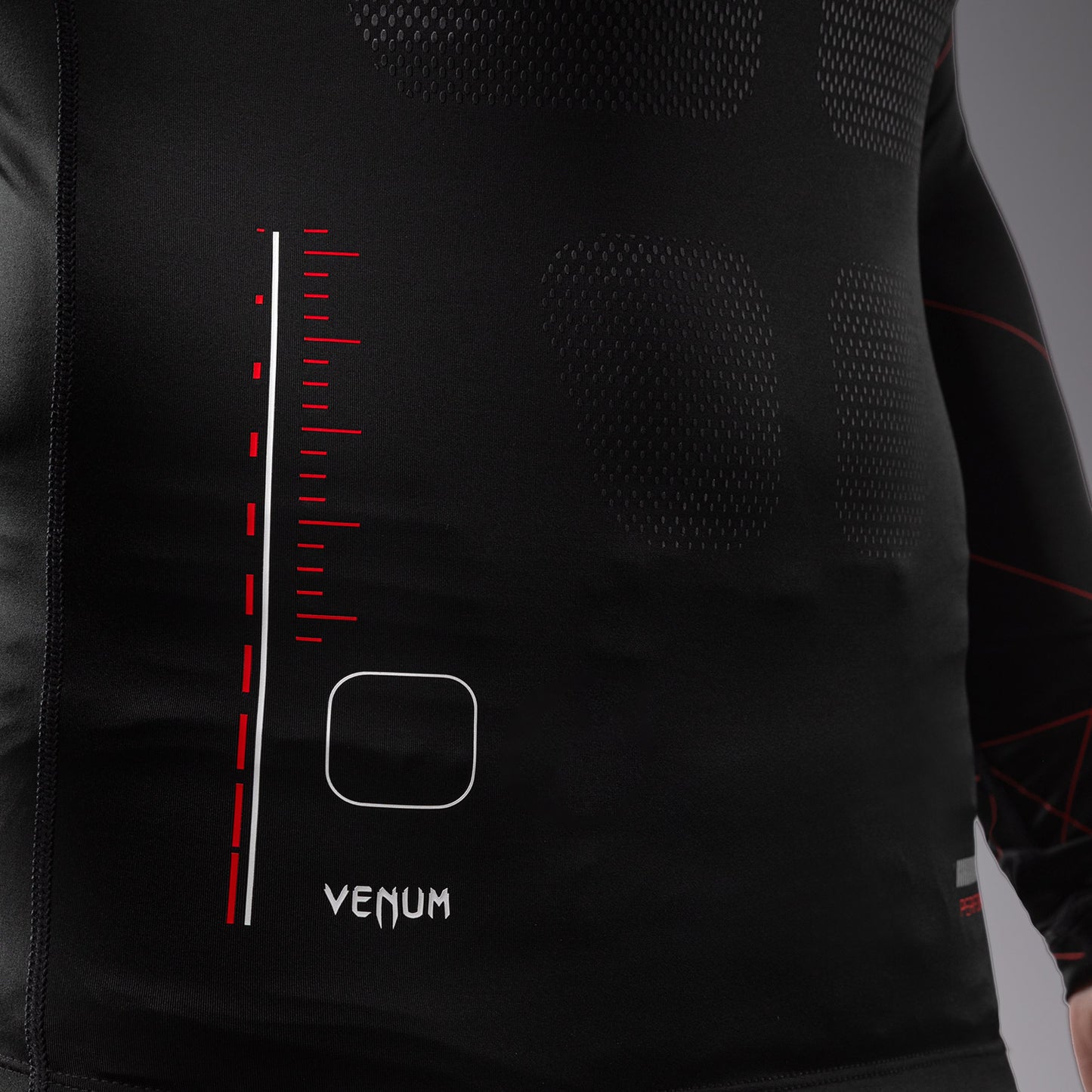 Venum Tactical XT Men's Long Sleeve Rashguard - Black/Fire Red