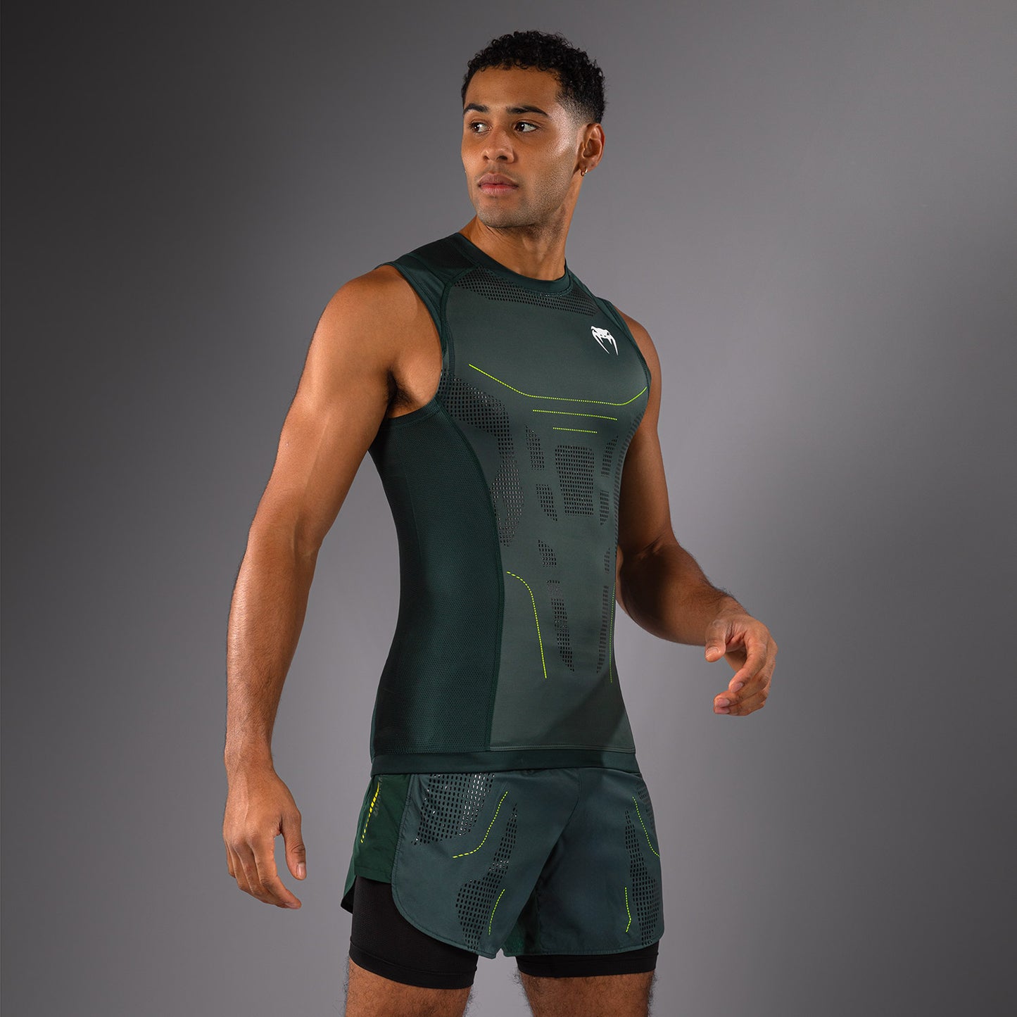 Venum Technical 3.0 Sleeveless Rashguard - Forest Green