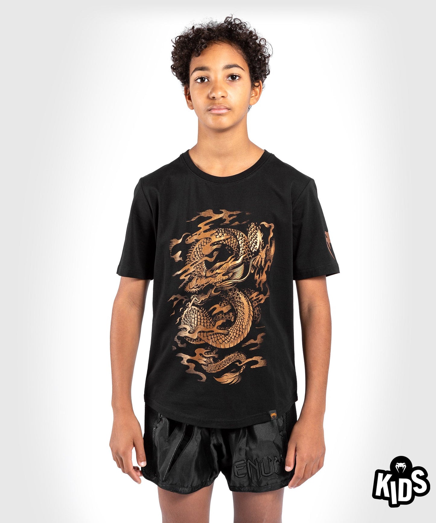 Venum Dragon's Flight Kids T-Shirt - Black/Bronze