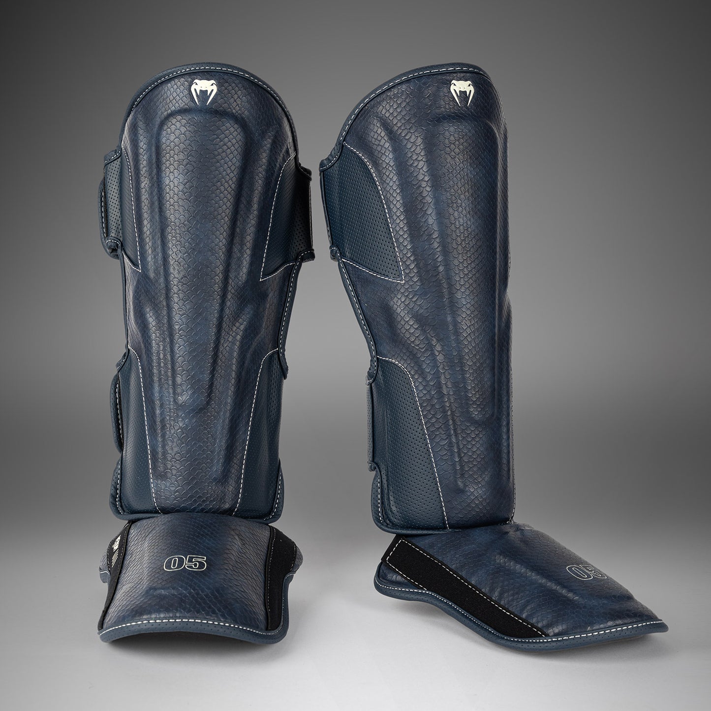 Venum Impact Evo Scales Shinguards - Midnight Blue