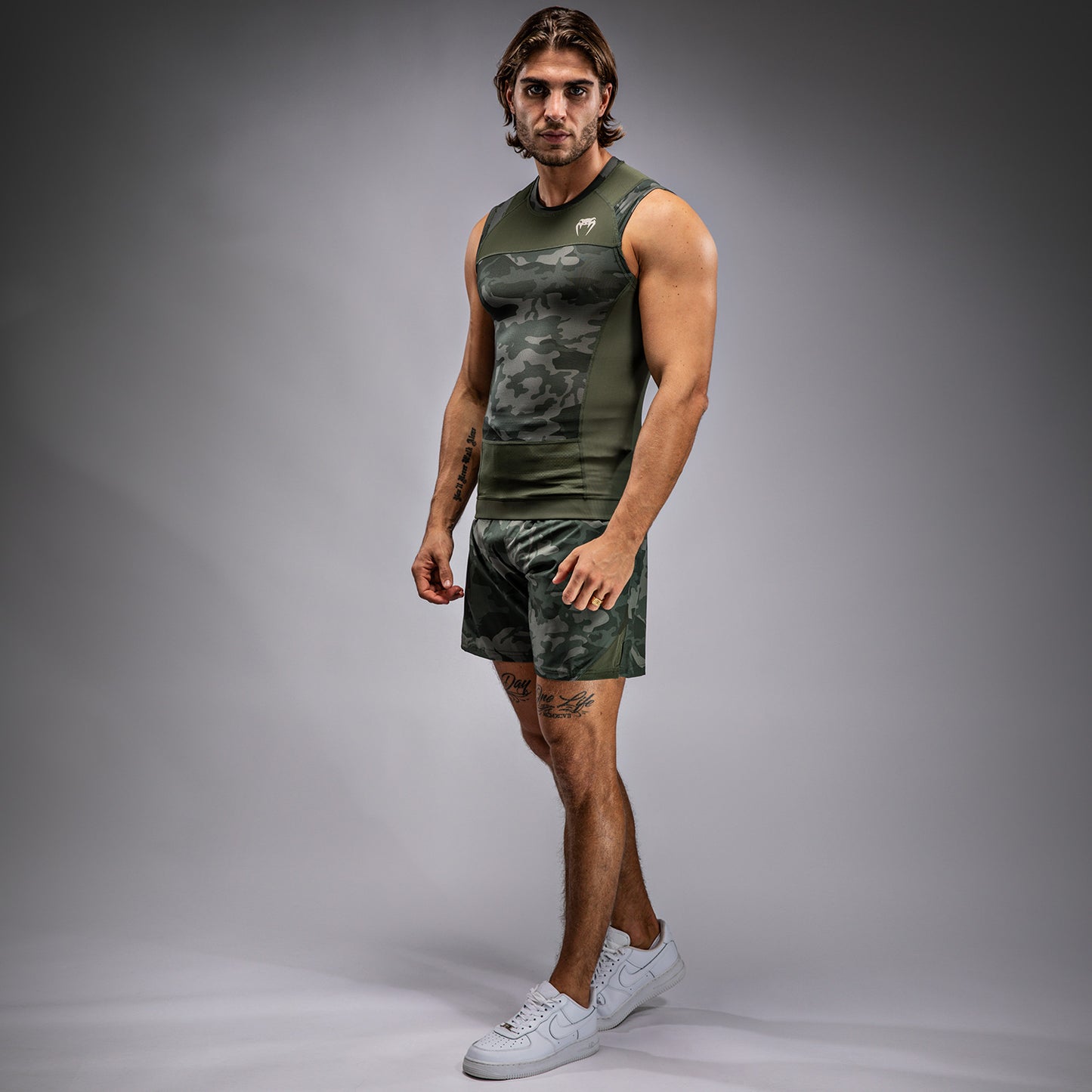 Venum G-Fit Air Men's Sleeveless Rashguard - Army Camo