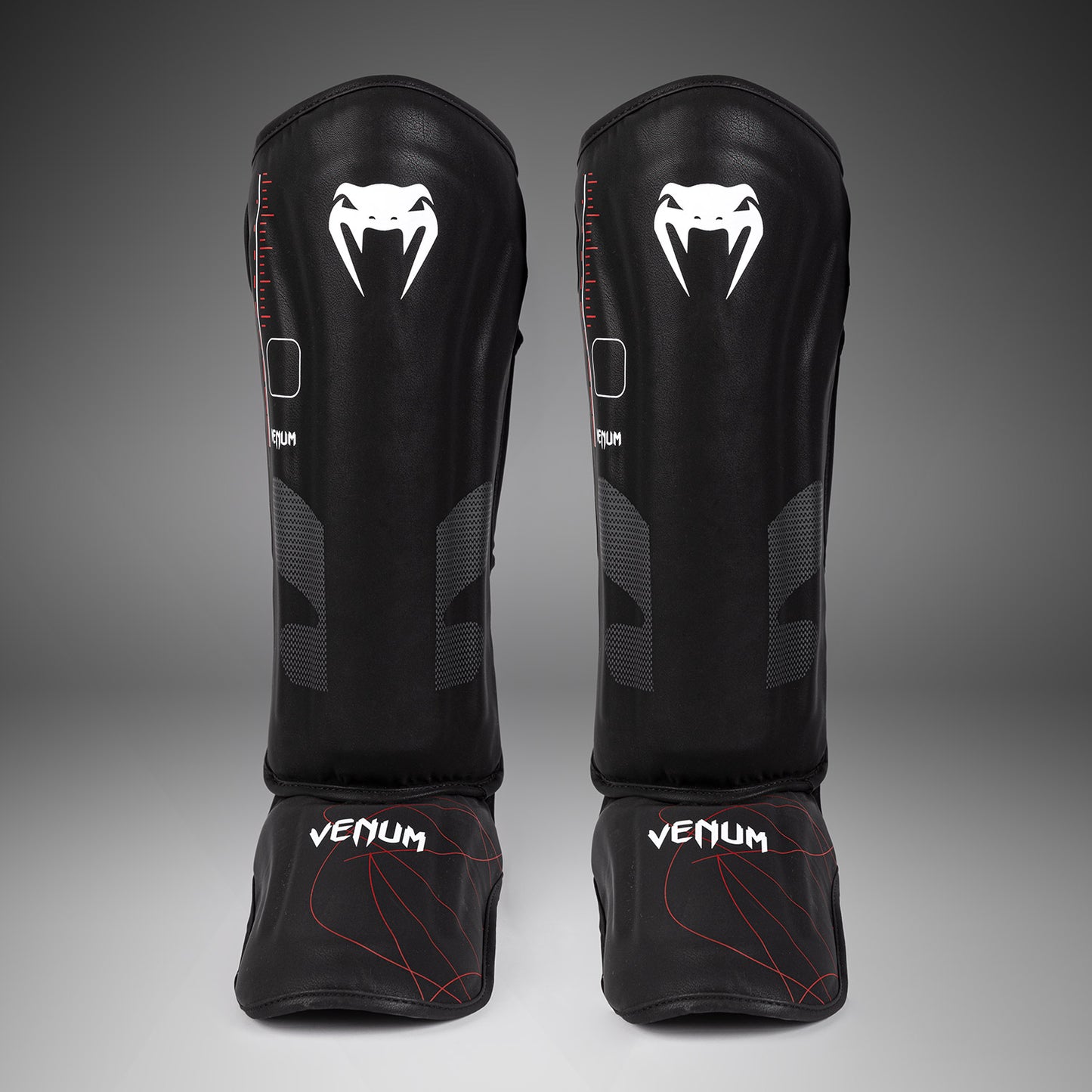 Venum Tactical XT Shinguards - Black/Fire Red