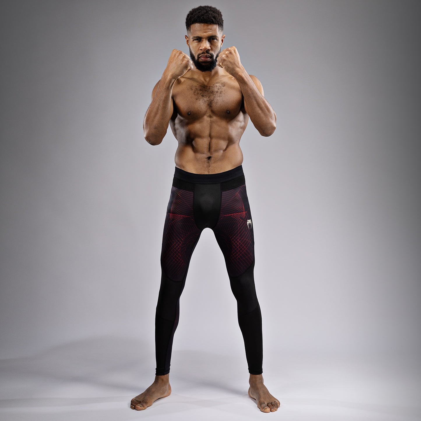 Venum G-Fit Air Men's Spats - Deep Black/Fire Red