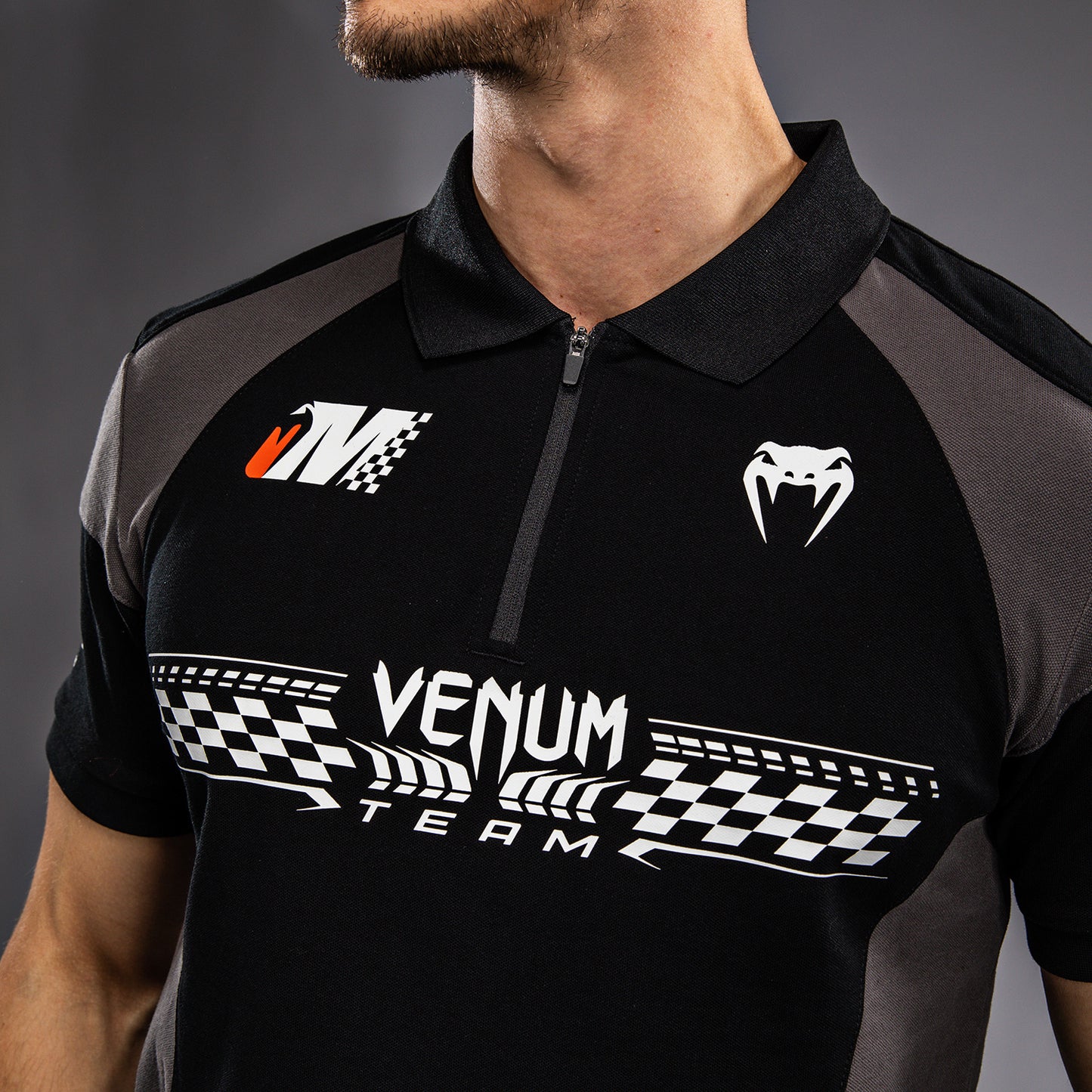 Venum Motorsport Cotton Polo - Deep Black