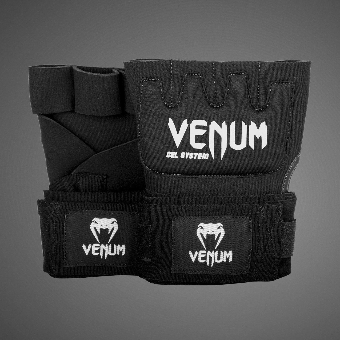 Venum Kontact Gel Glove Wraps (One Size Fits Most) - Black