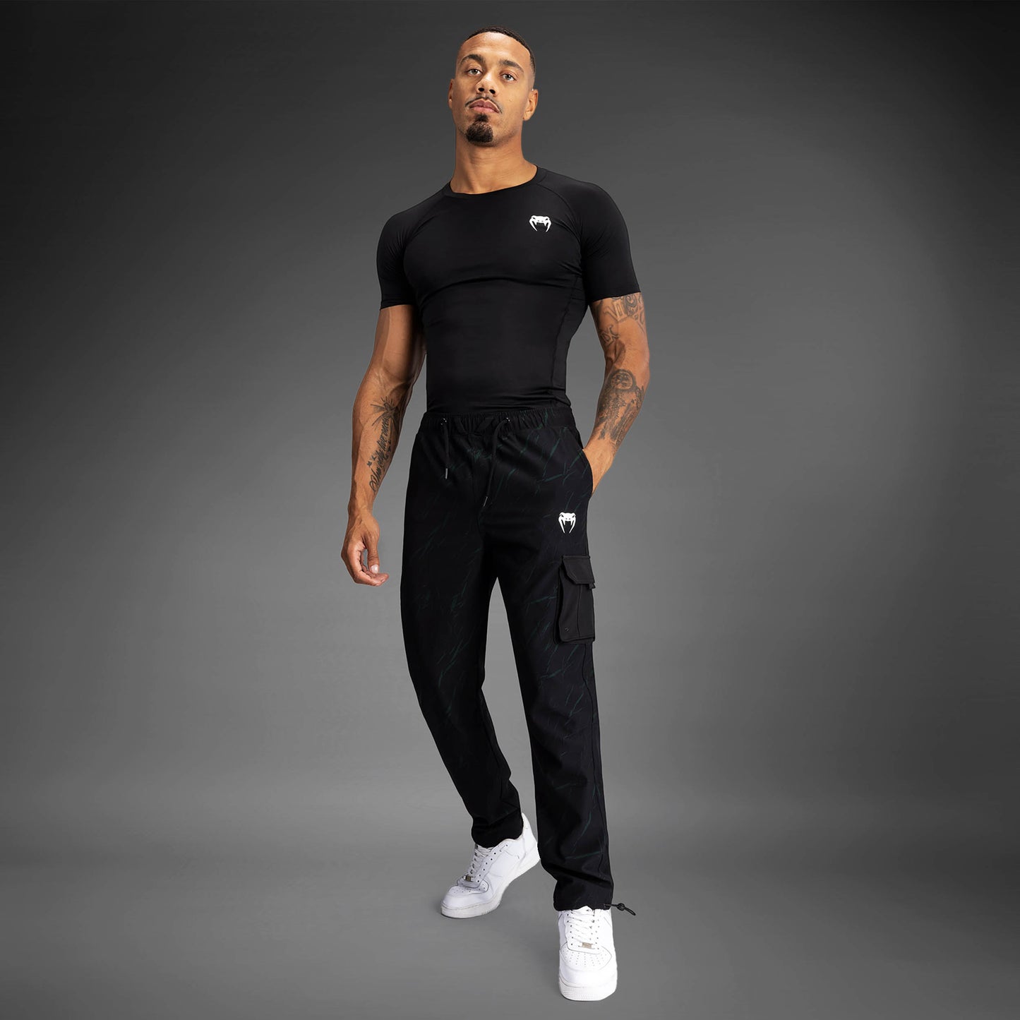 Venum Trooper Men's Tracksuit Pants - Black/Forest Green