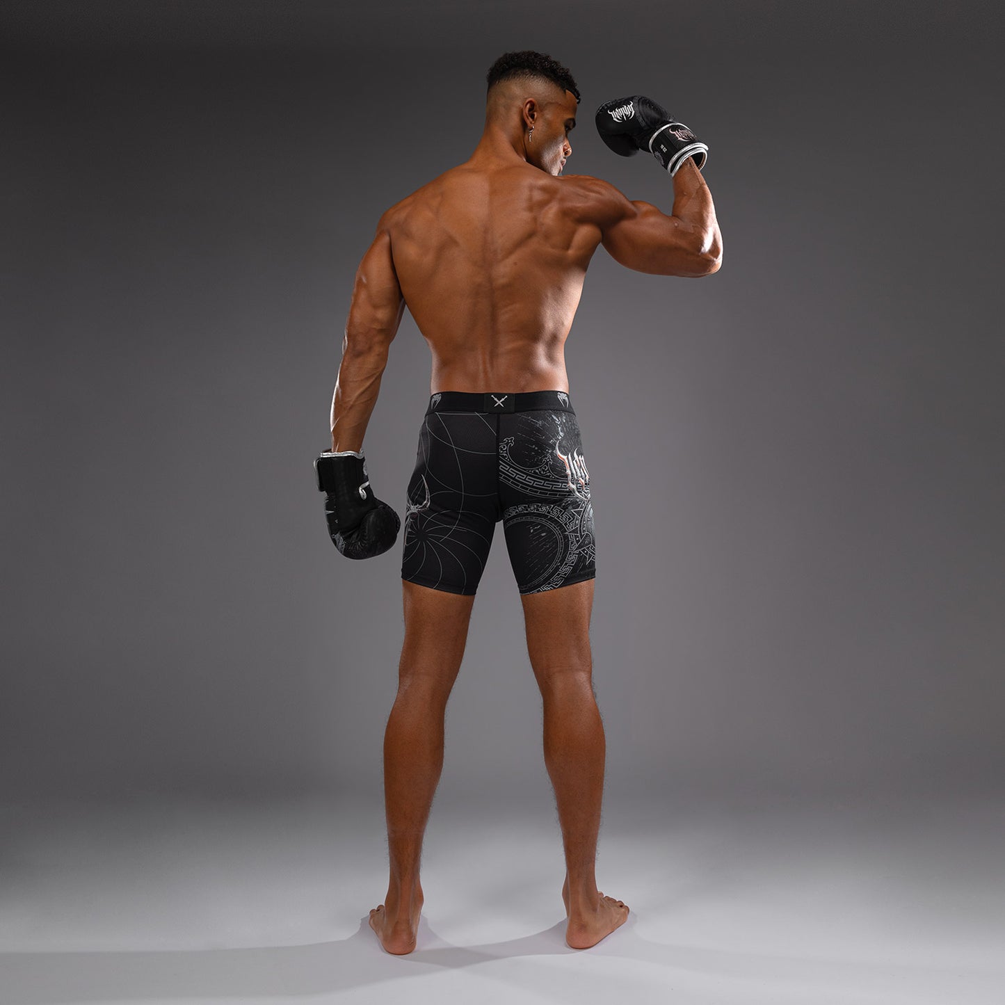 Venum Gladiator 5.0 Men's Vale Tudo Shorts - Black/Silver