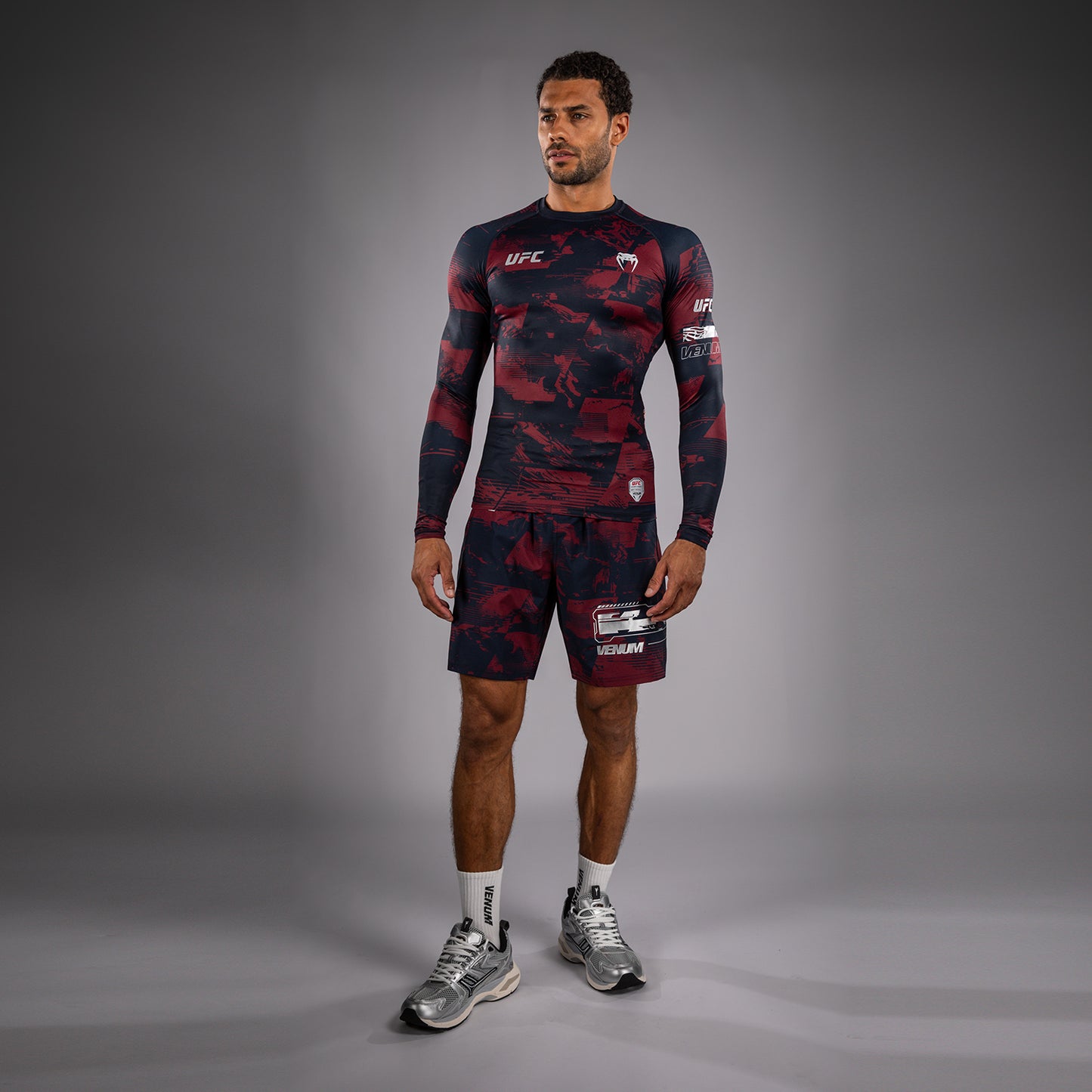 Men's UFC Zenith by Venum Burgundy Authentic Fight Week Performance Long Sleeve Rashguard