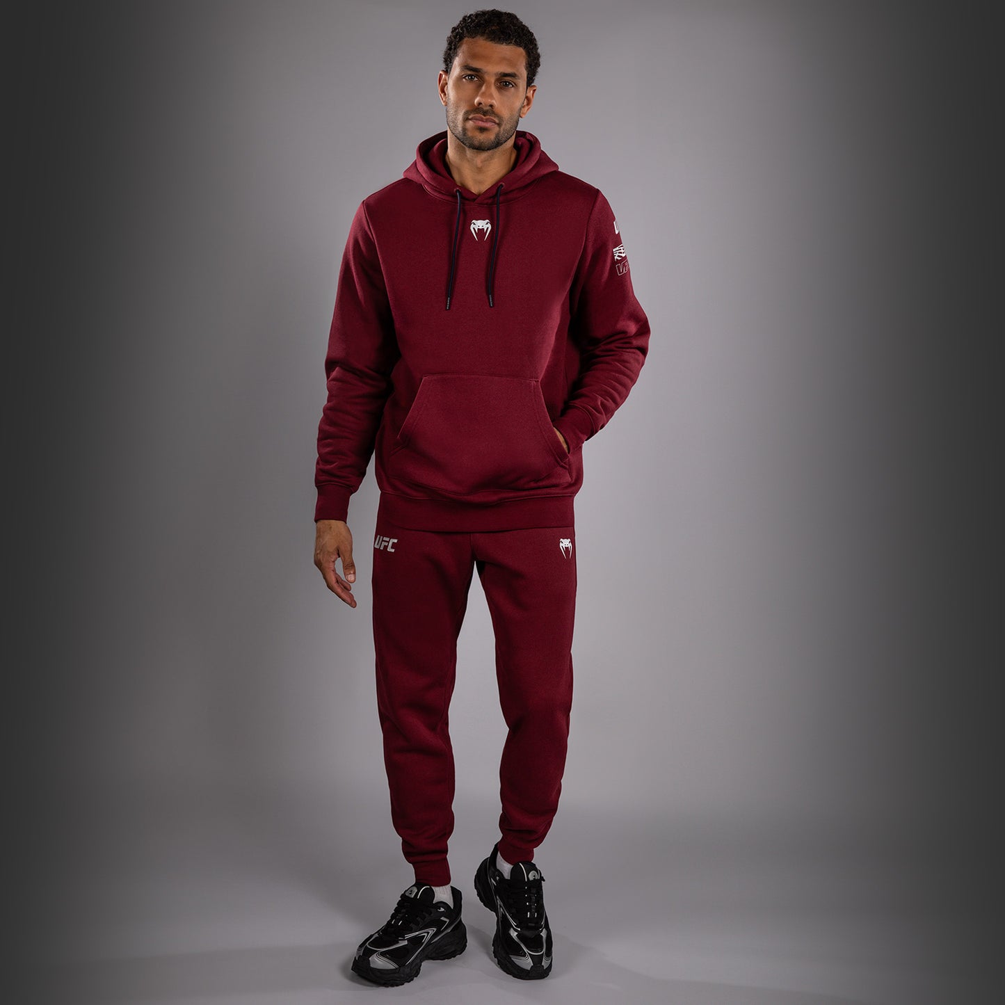 Men's UFC Zenith by Venum Burgundy Authentic Fight Week Pullover Hoodie