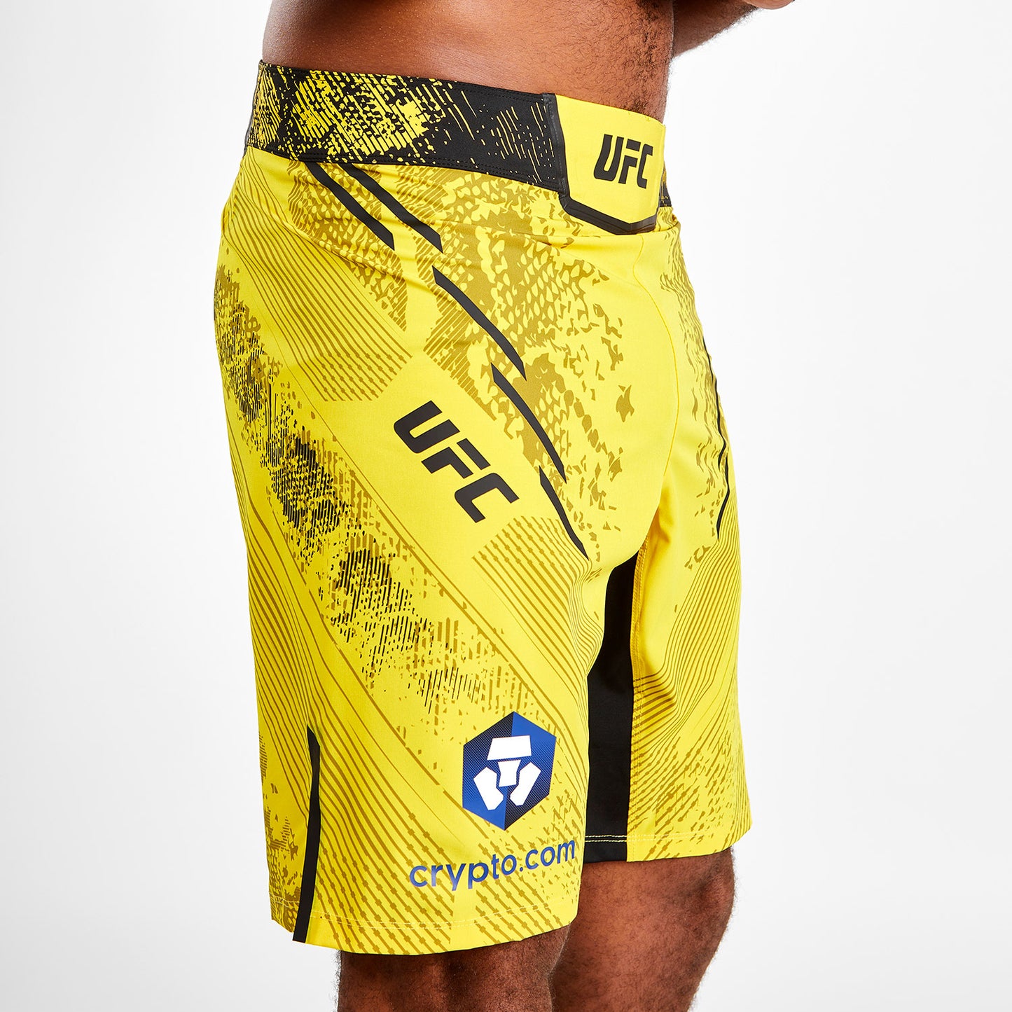 UFC Adrenaline by Venum Personalized Authentic Fight Night Men's Fight Short - Long Fit - Yellow