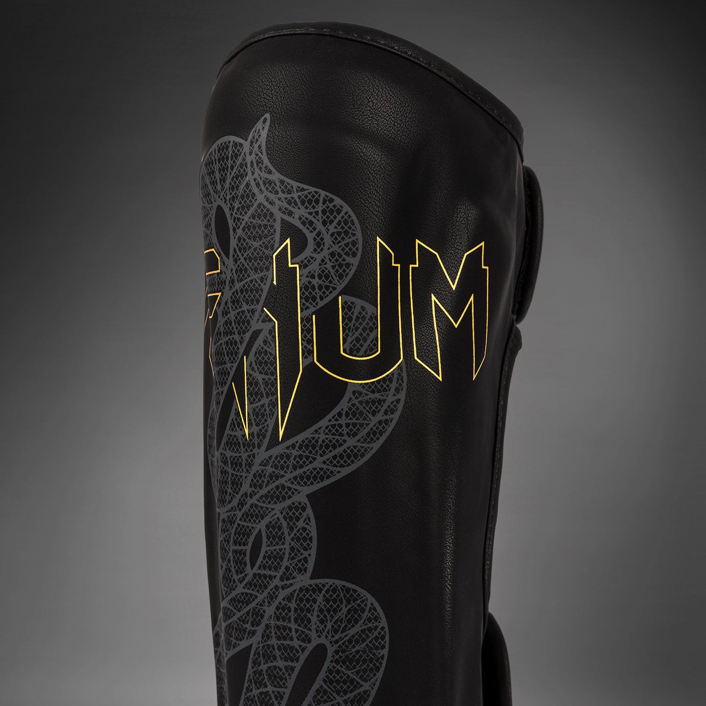 Venum Serpenti Shin Guards - Black/Silver/Gold