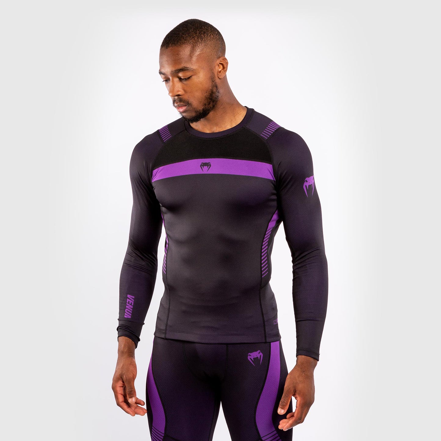 Venum NoGi 3.0 Rashguard - Long Sleeves - Black/Purple