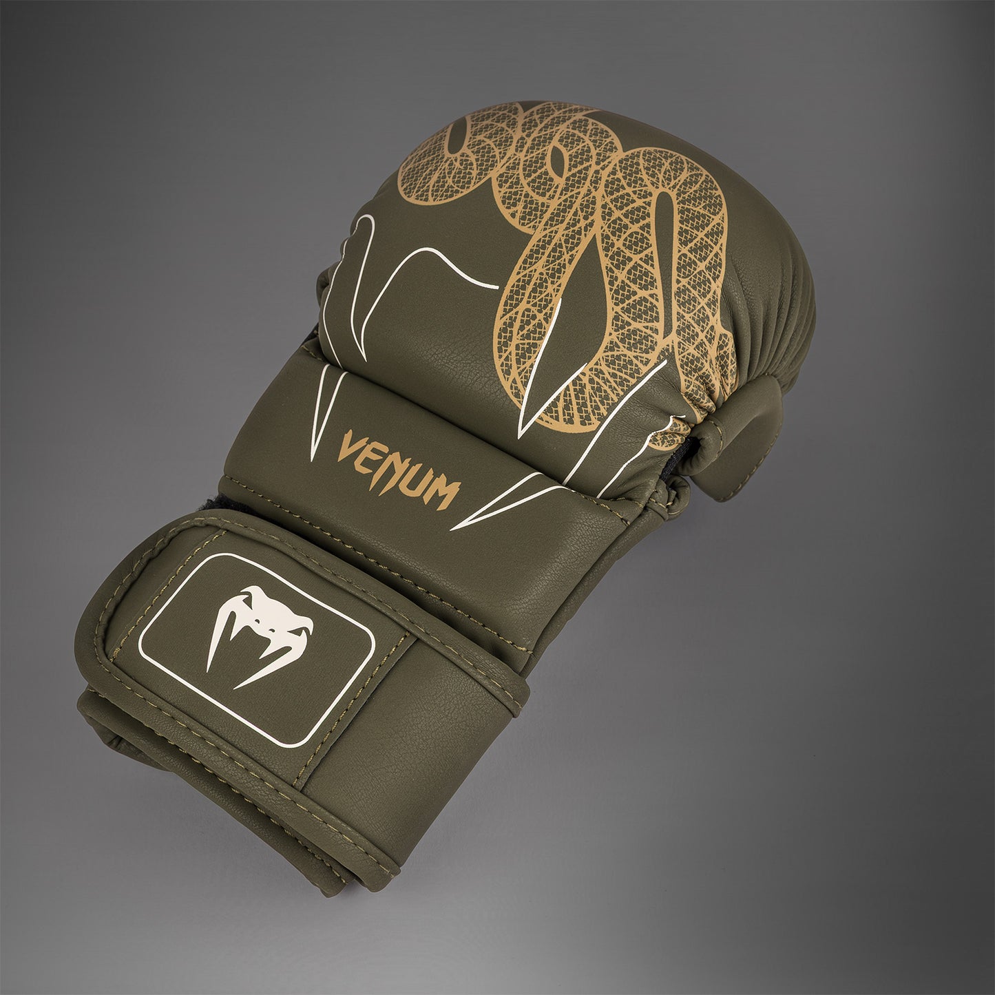 Venum Serpenti Sparring Gloves - Khaki/Bronze/Ivory