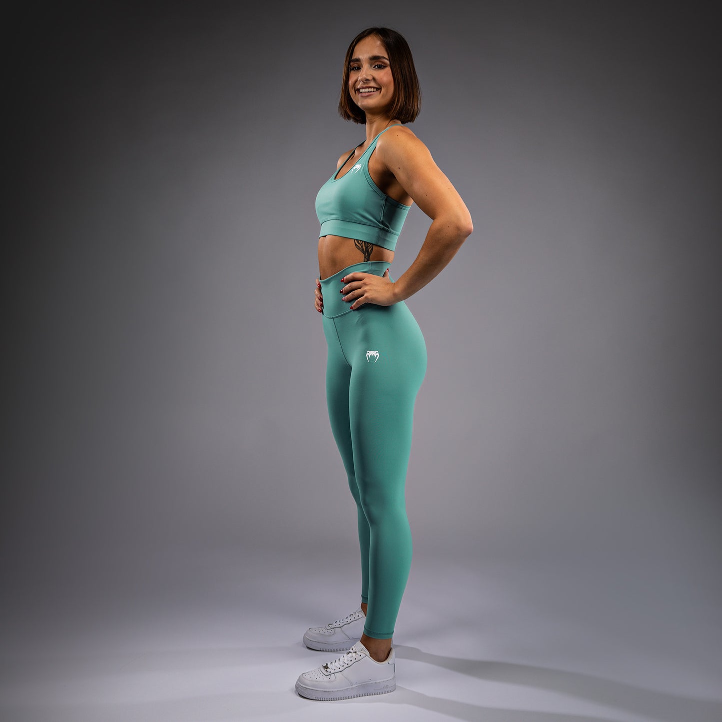 Venum Essential Women's Medium Impact Sports Bra - Aqua Green