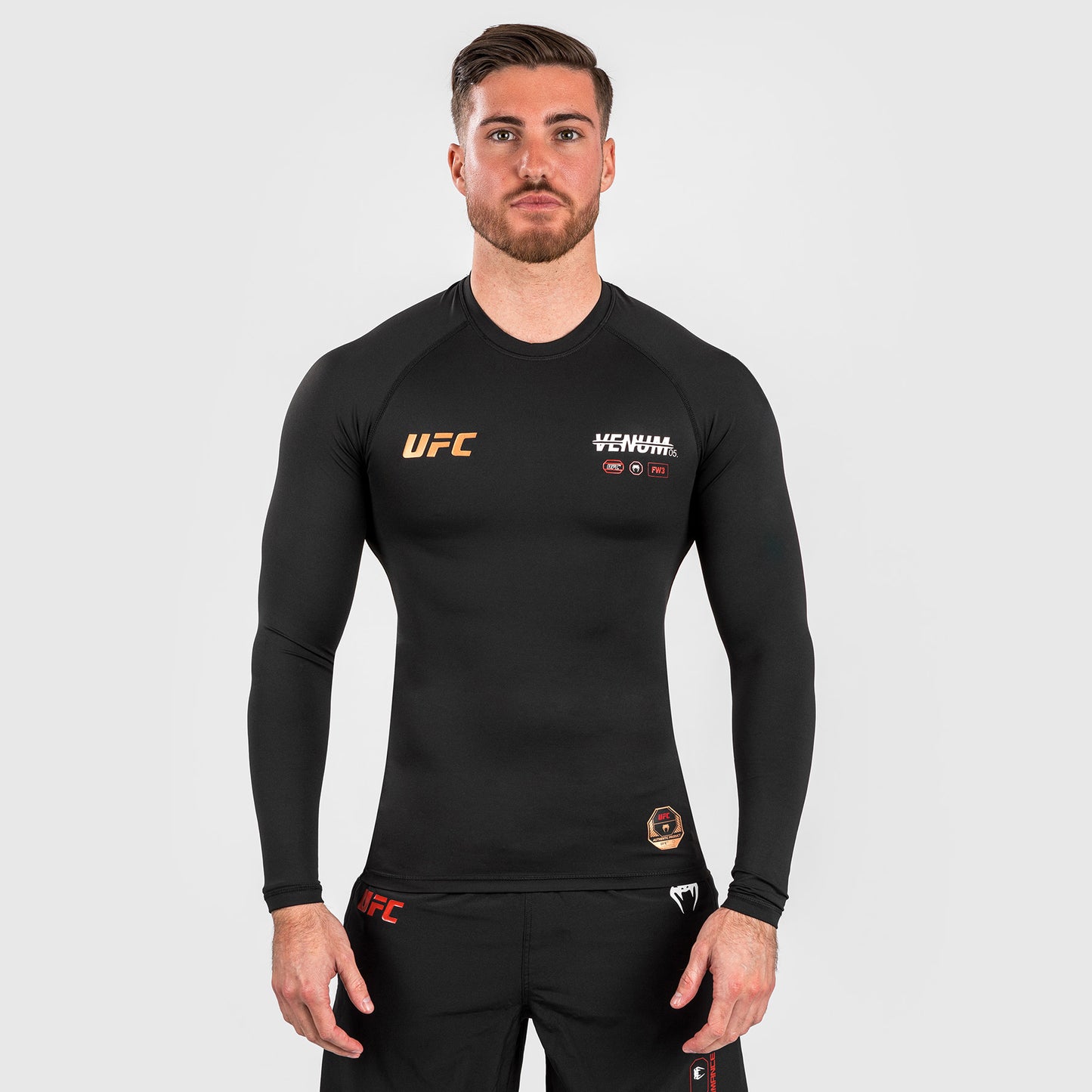 UFC Adrenaline by Venum Fight Week Men’s Performance Long-sleeve Rashguard - Black