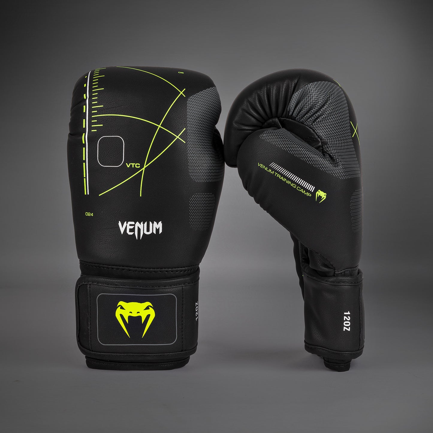 Venum Training Camp 4.0 Boxing Gloves - Black/Neon Green