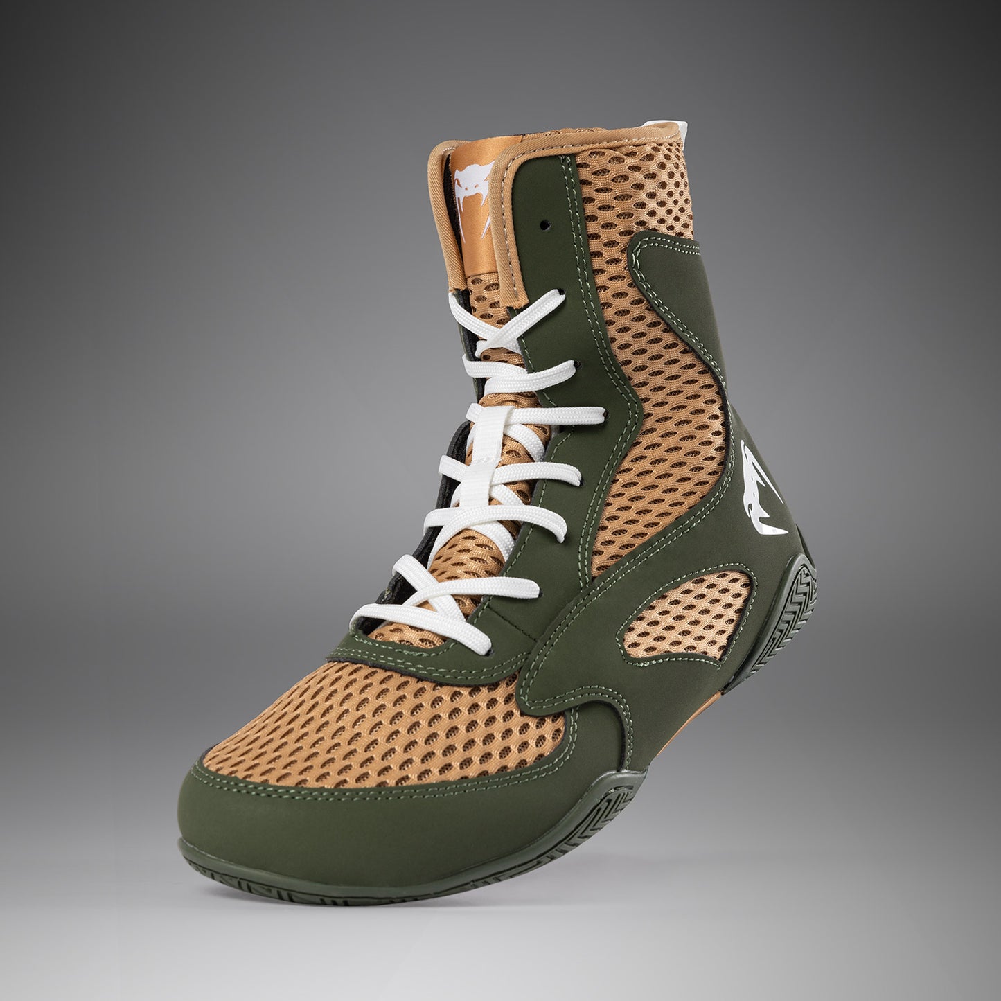Venum Contender Boxing Shoes - Military Green/Sand