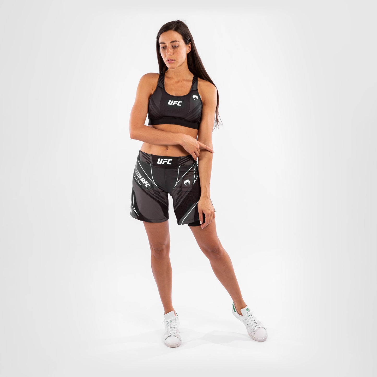 UFC Venum Authentic Fight Night Women's Shorts - Long Fit - Black