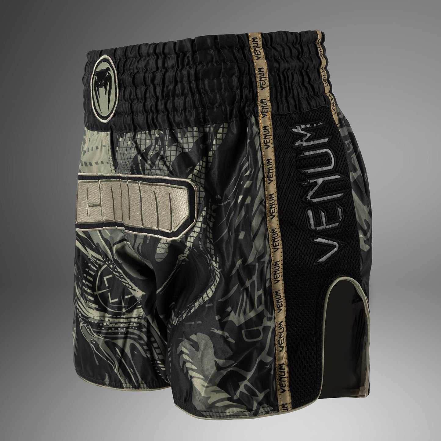 Venum Invader Muay Thai Shorts - Black/Sand
