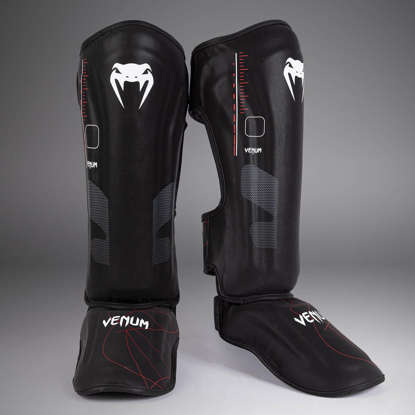 Venum Tactical XT Shinguards - Black/Fire Red