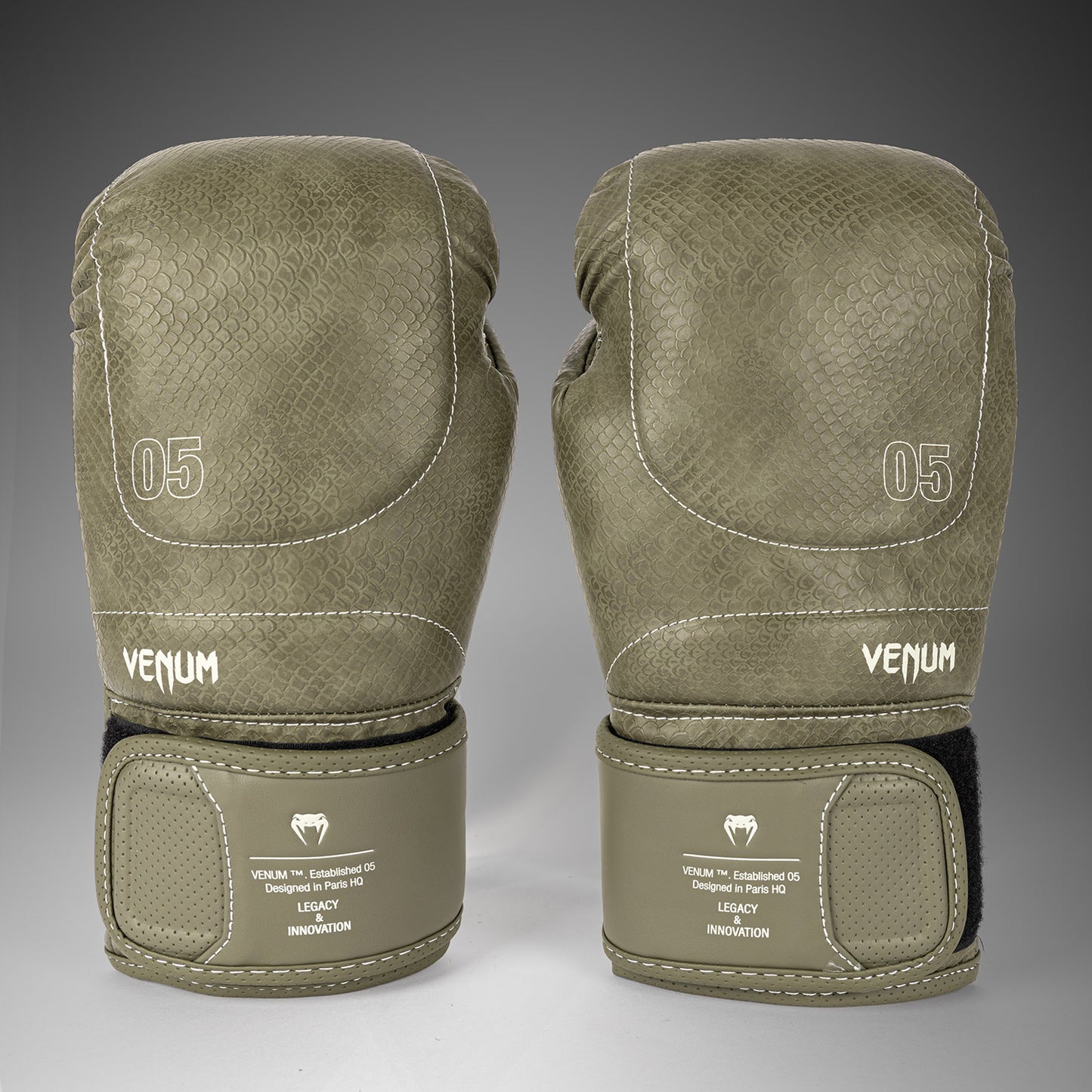 Venum Impact Evo Scales Boxing Gloves - Army Green