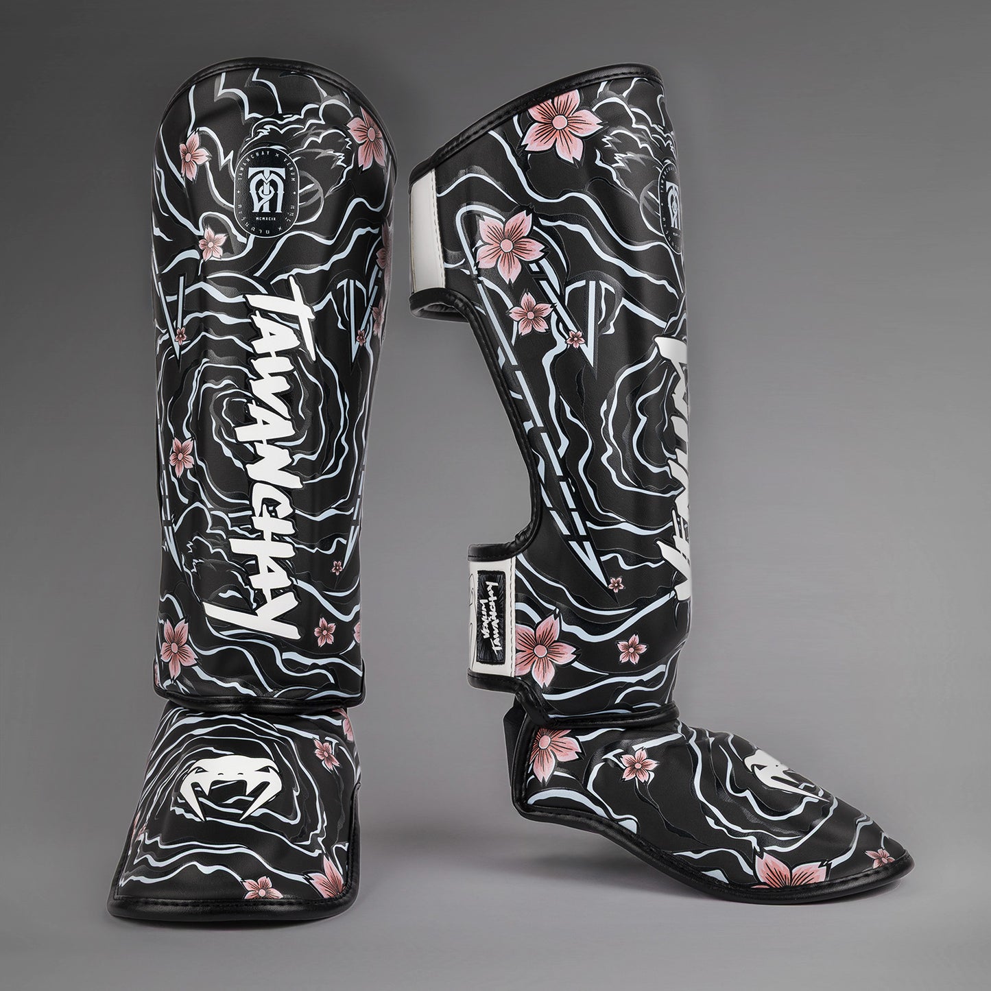 Venum x Tawanchay Shinguards Black/White