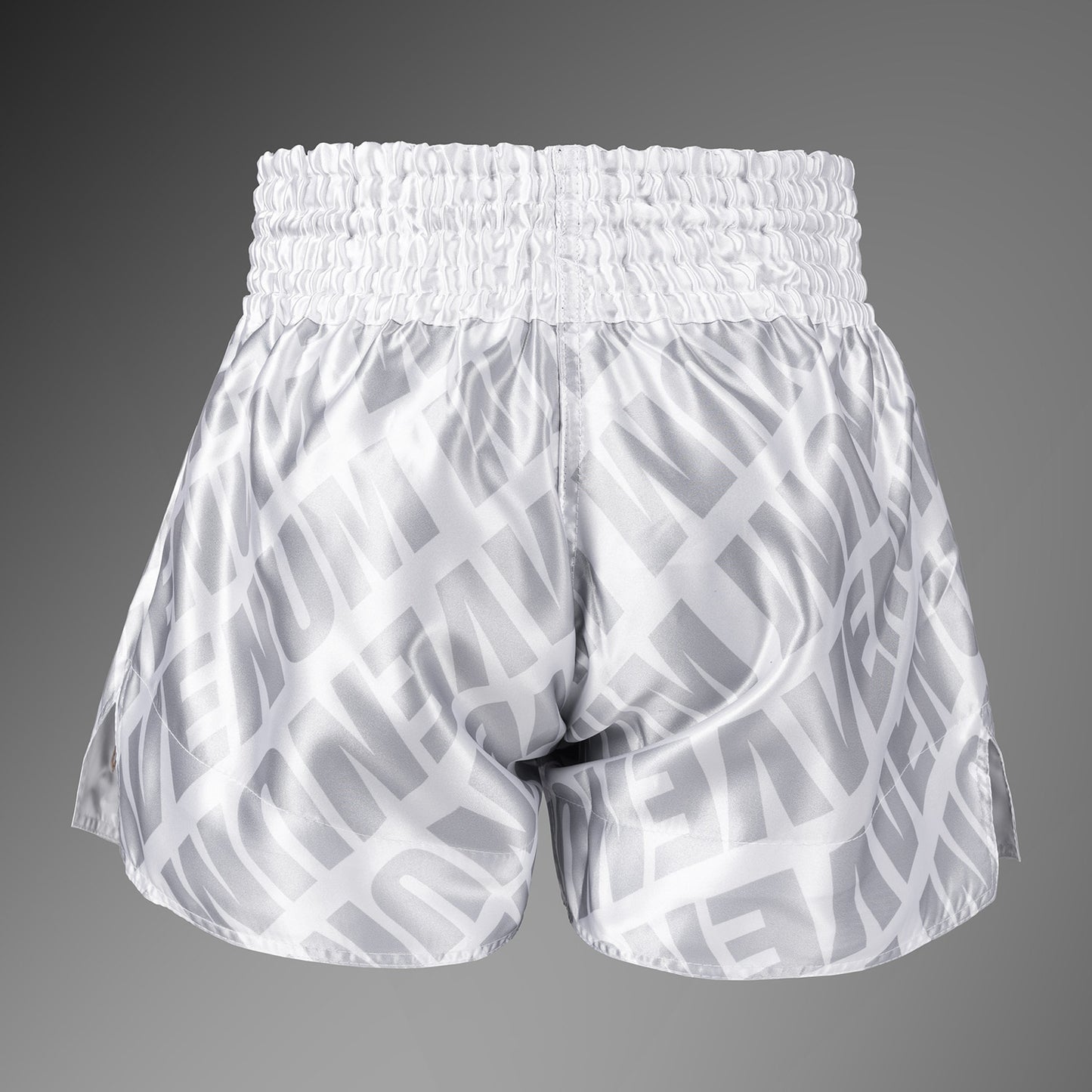 Venum Contender XT Muay Thai Shorts – White/Silver