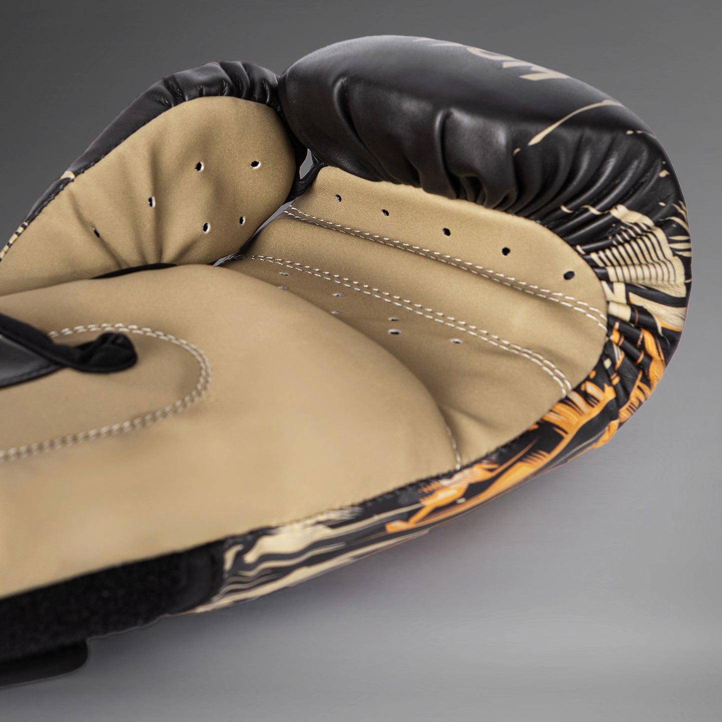 Venum Tiger Boxing Gloves - Black/Neon Orange